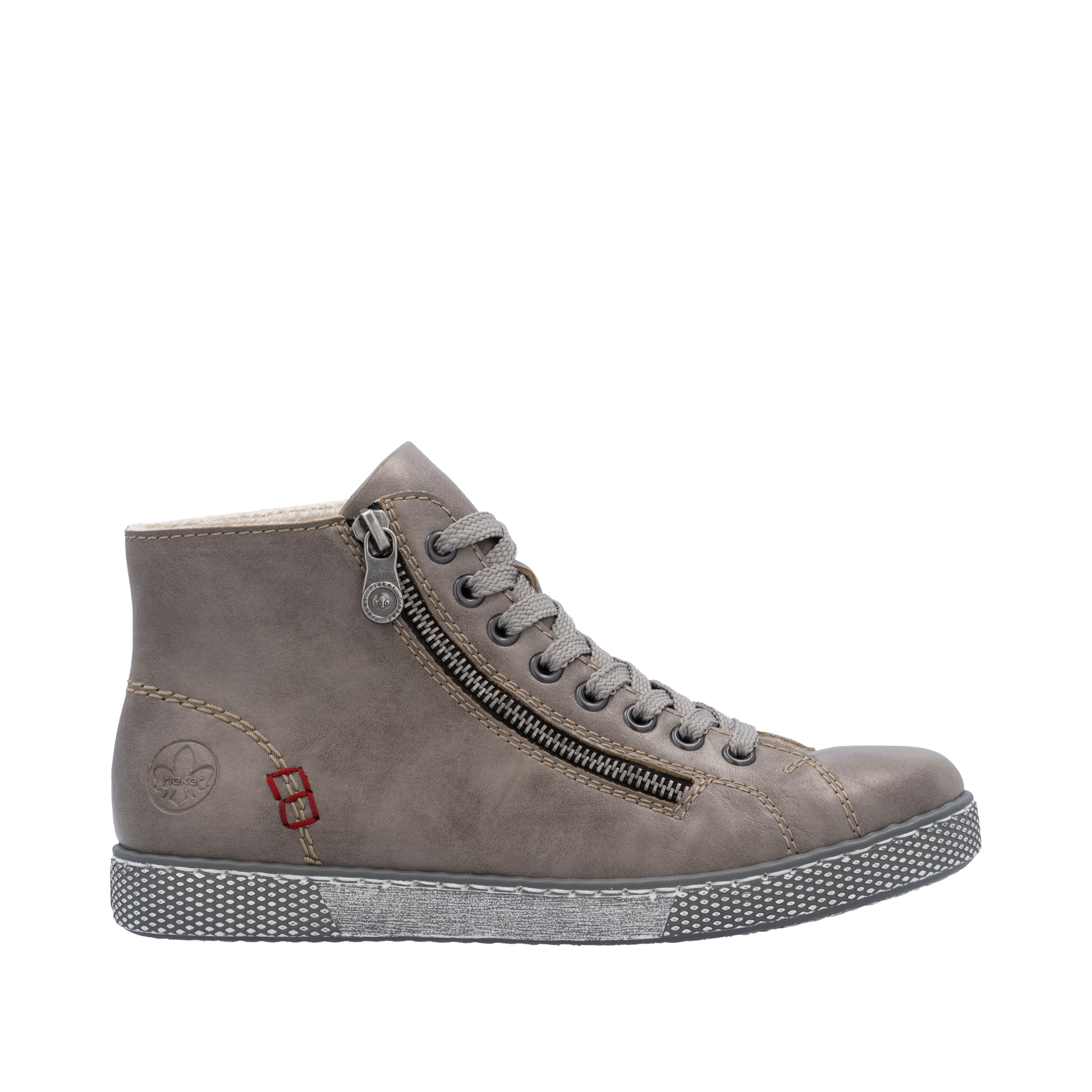 Rieker Schnürboots, Schnürstiefelette, Casual-Boots mit Reißverschluss außen