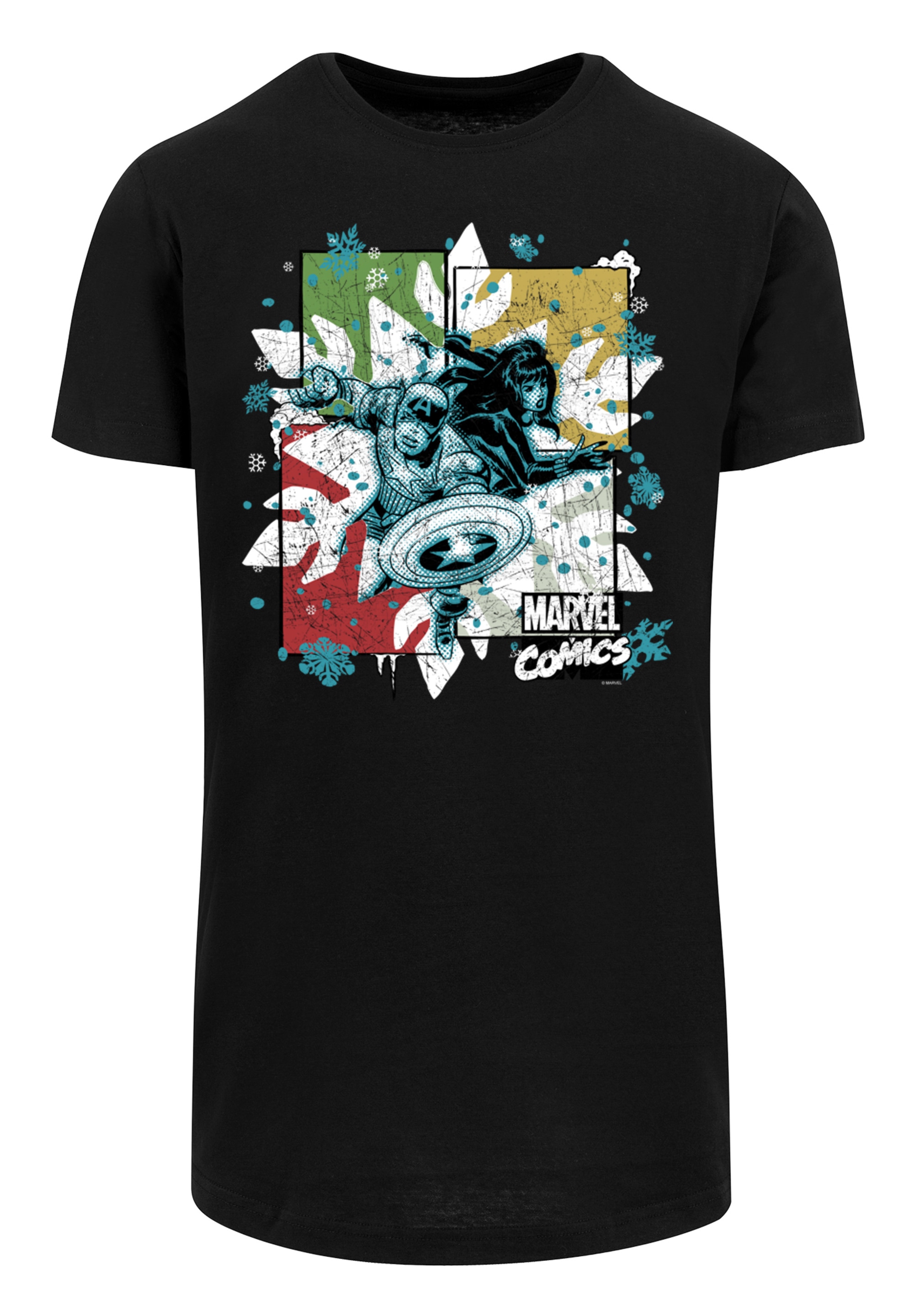 F4NT4STIC T-Shirt »Marvel Christmas Black Widow«, Print