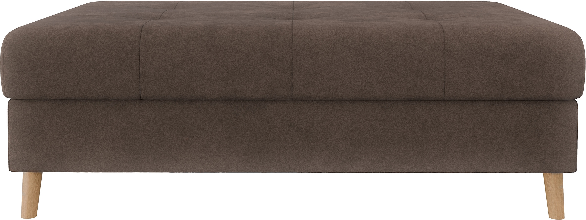 Home affaire Polsterhocker »CHARRE XXL, Steppung im Sitzbereich, Maße: B/T/H: 118/73/40 cm«, passend zur Serie CHARRE, auch in Cord und Bouclé