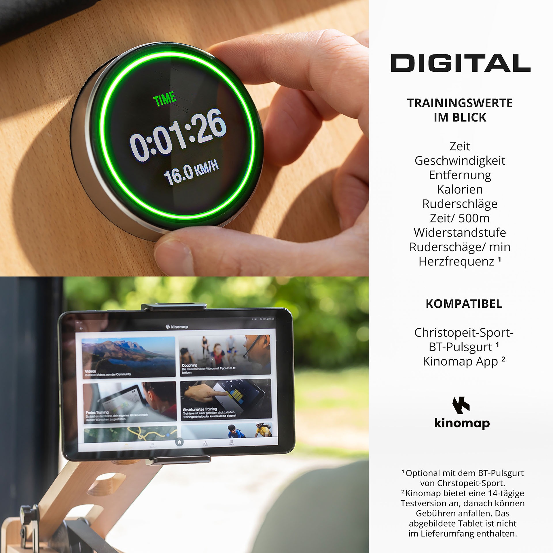 Christopeit Sport® Ruderzugmaschine »WP 5000«, Testsieger Stiftung Warentest Ausgabe 1/2025, Rudermaschine