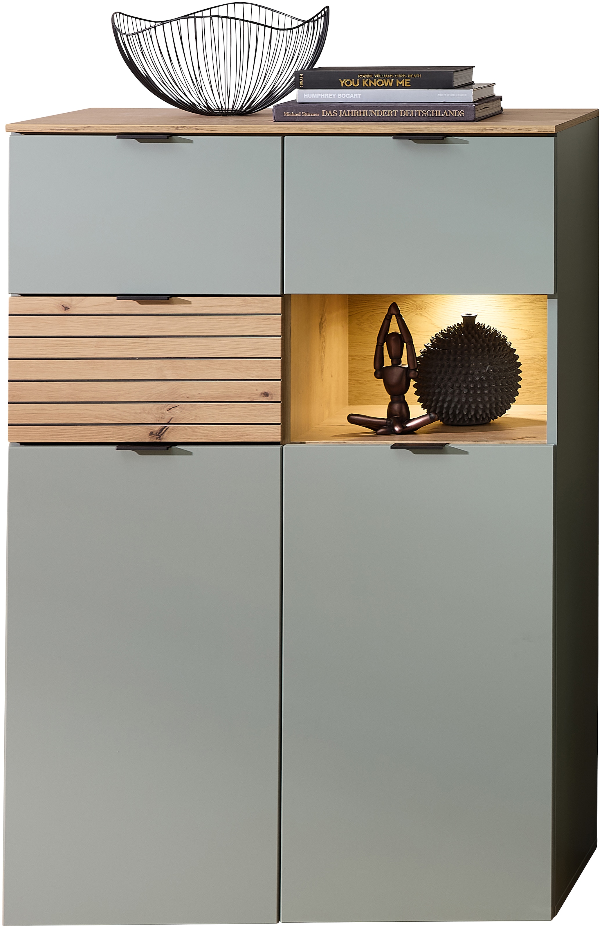 Innostyle Highboard "INA Highboard, 84 x 125 x 45 cm (B/H/T)" 1 Stk. tlg. 2 günstig online kaufen