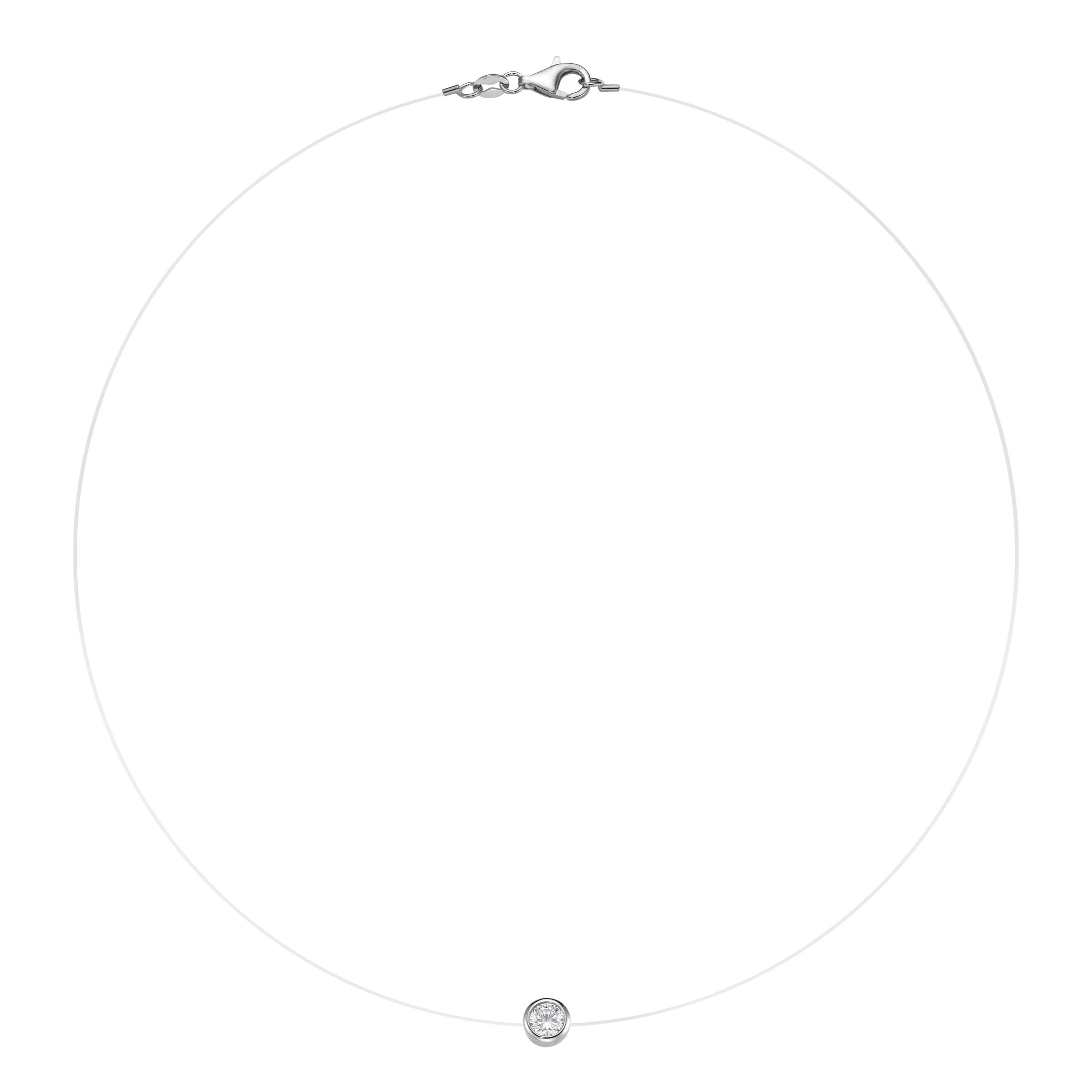 Smart Jewel Collier »schwebender Stein, Zirkonia, Silber 925«