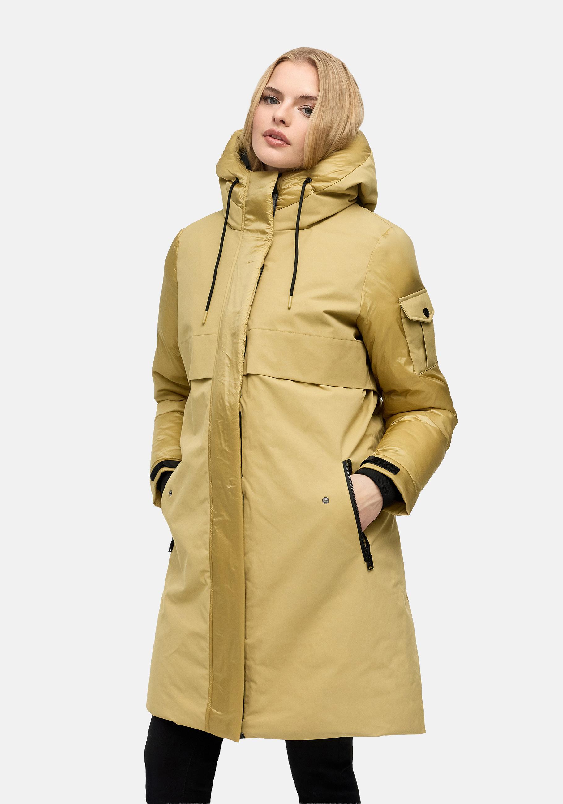 Navahoo Funktionsmantel "Peakstorm 14" Modischer Damen Wintermantel aus Materialmix