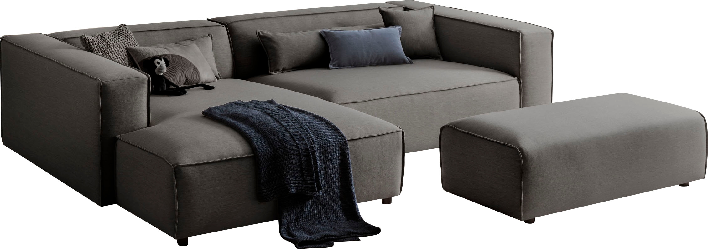 LeGer Home by Lena Gercke Ecksofa "PIARA XXL, L-Form, Schlaffunktion, Cord, günstig online kaufen