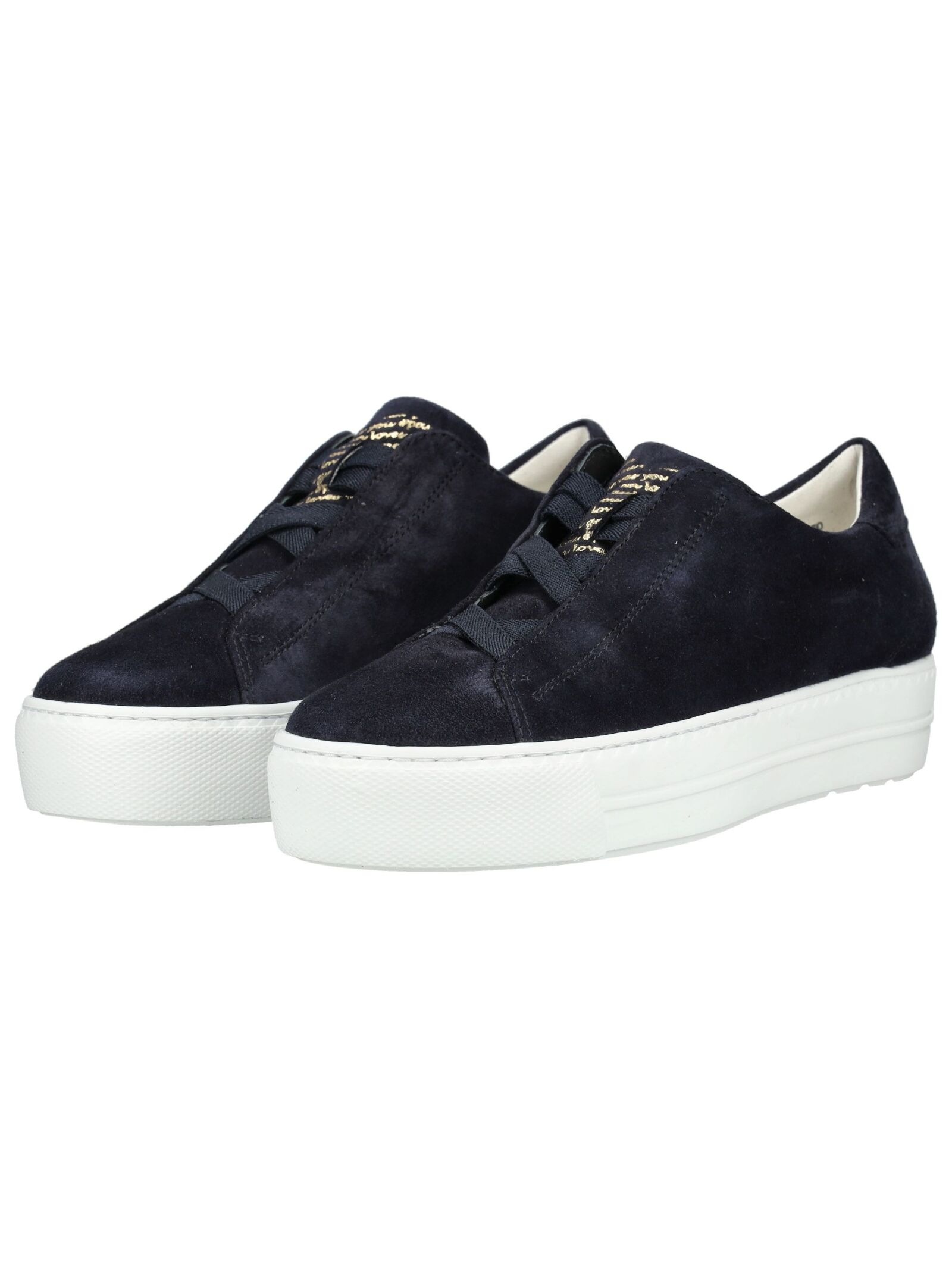 Schnürschuh PAUL GREEN "Paul Green Halbschuhe Veloursleder", Damen, Gr. 40,5, blau, Veloursleder, Schuhe Schnürschuh 3