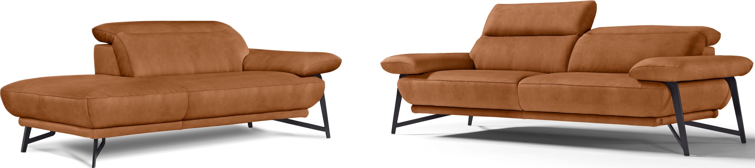 Egoitaliano Sofa "Anais, Design mit hohem Sitzkomfort, Fußfarbe schattengra günstig online kaufen