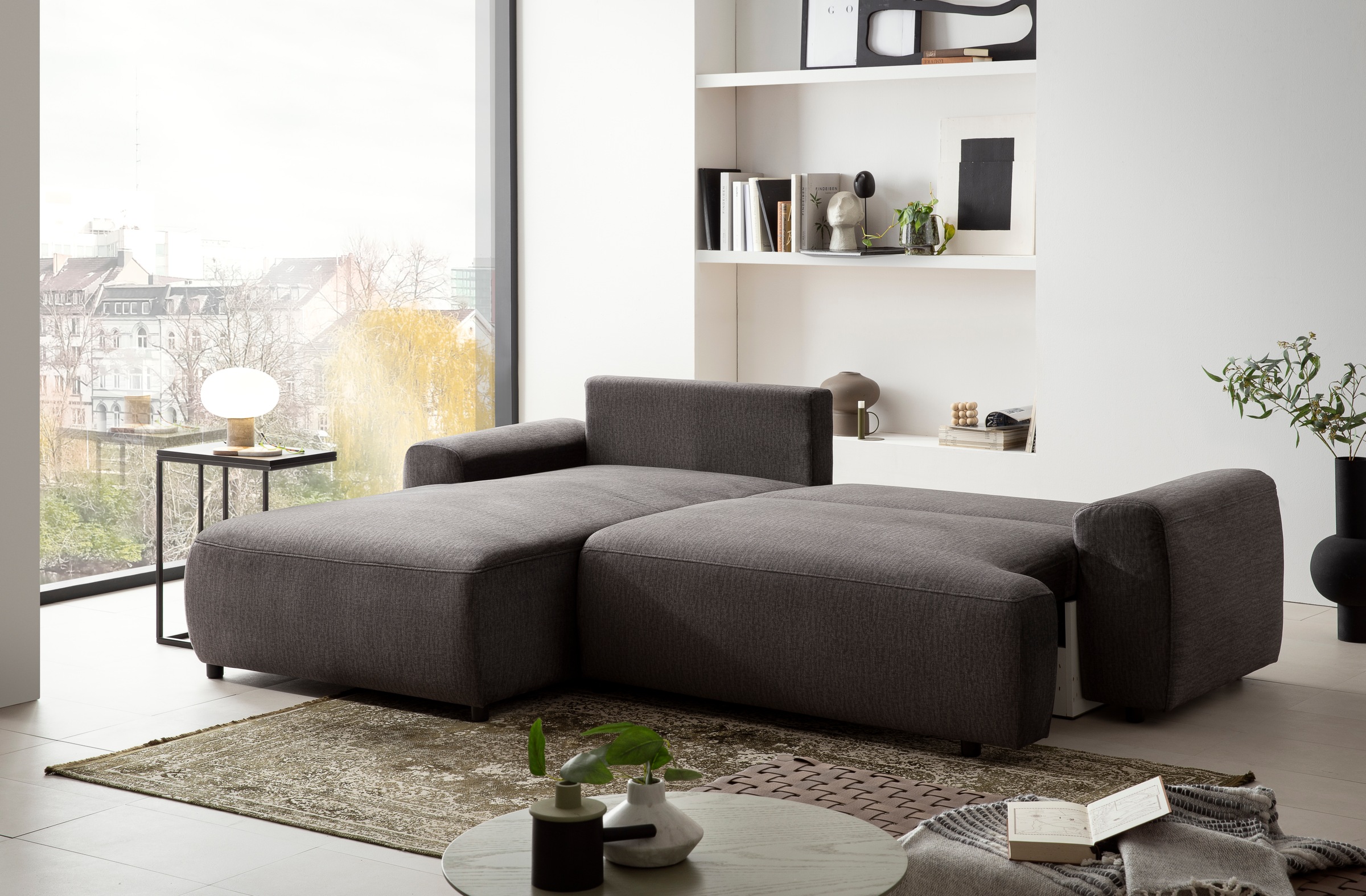 exxpo - sofa fashion Ecksofa "Game, gemütlich mit 5 Rückenkissen und 2 Zier günstig online kaufen