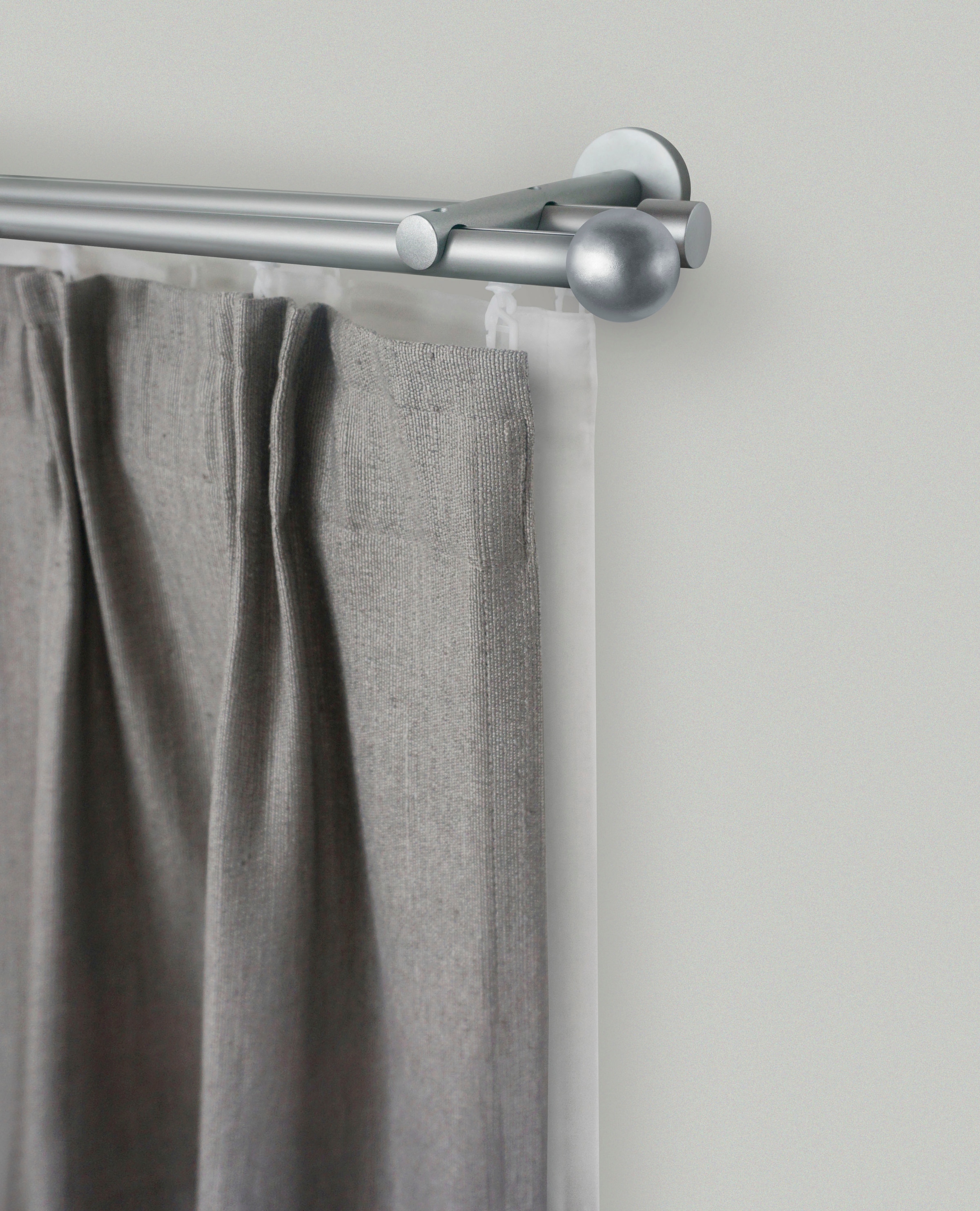 GARESA Gardinenstange "SEFRA" Ø 16 mm 2 läufig-läufig Wunschmaßlänge Vorhan günstig online kaufen