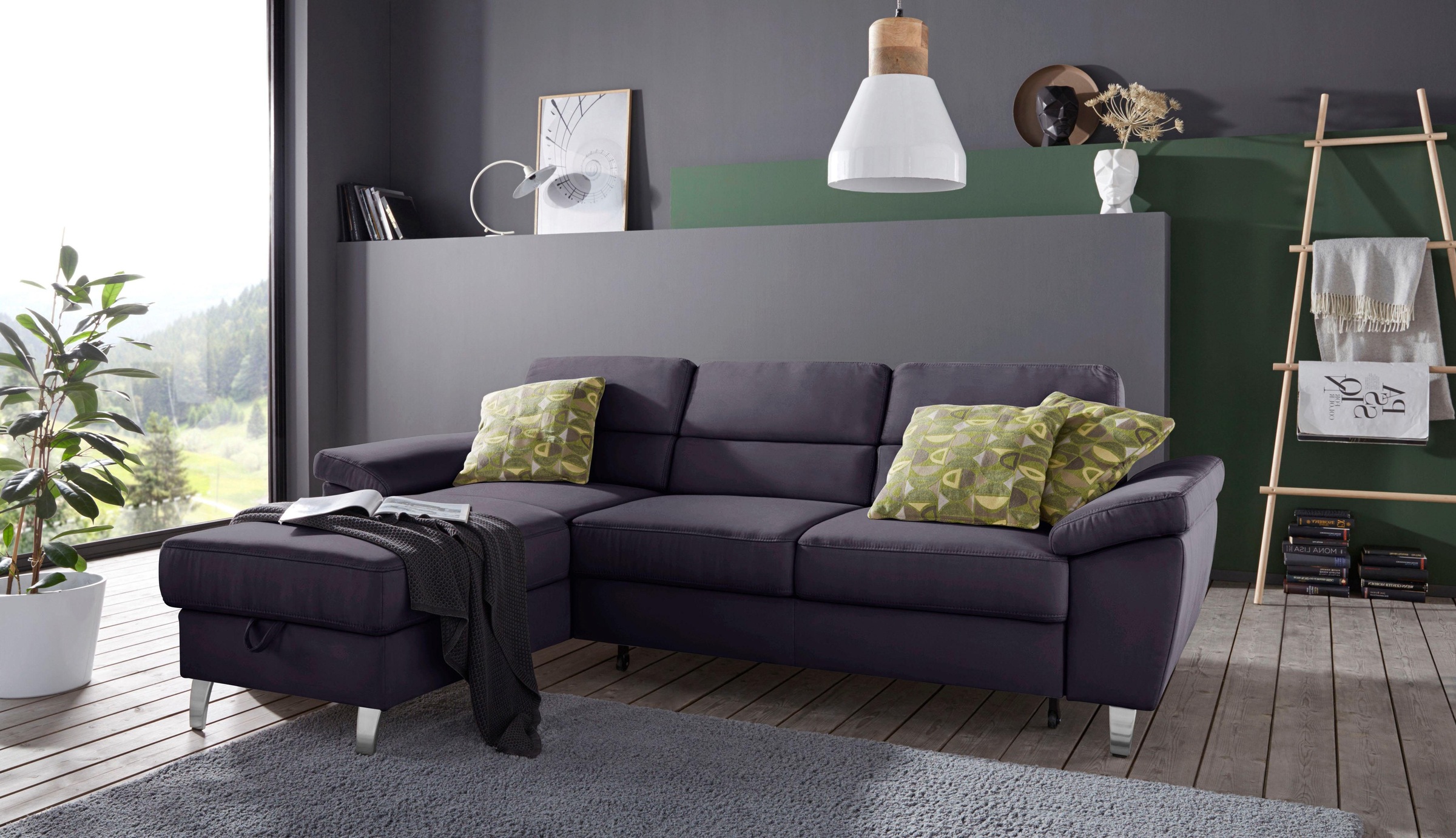 sit&more Ecksofa »Sorano L-Form« wahlweise mit Bettfunktion und Bettkasten