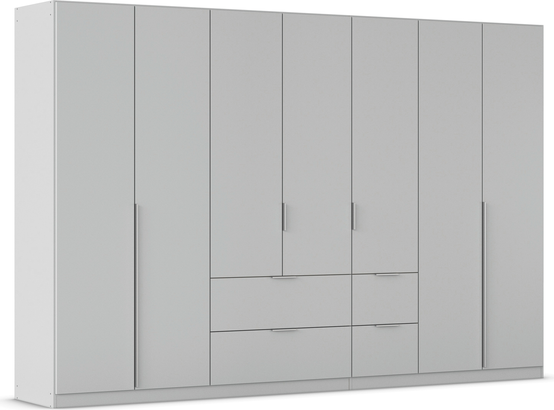 OTTO home Drehtürenschrank "Kleiderschrank Schrank Garderobe AGORDO mit Dekor- oder Hochglanzfront" in zwei Griff-Farben, Breite 315 cm, mit Außenschubkästen, Serie in 7 Breiten und 2 Höhen MADE IN GERMANY