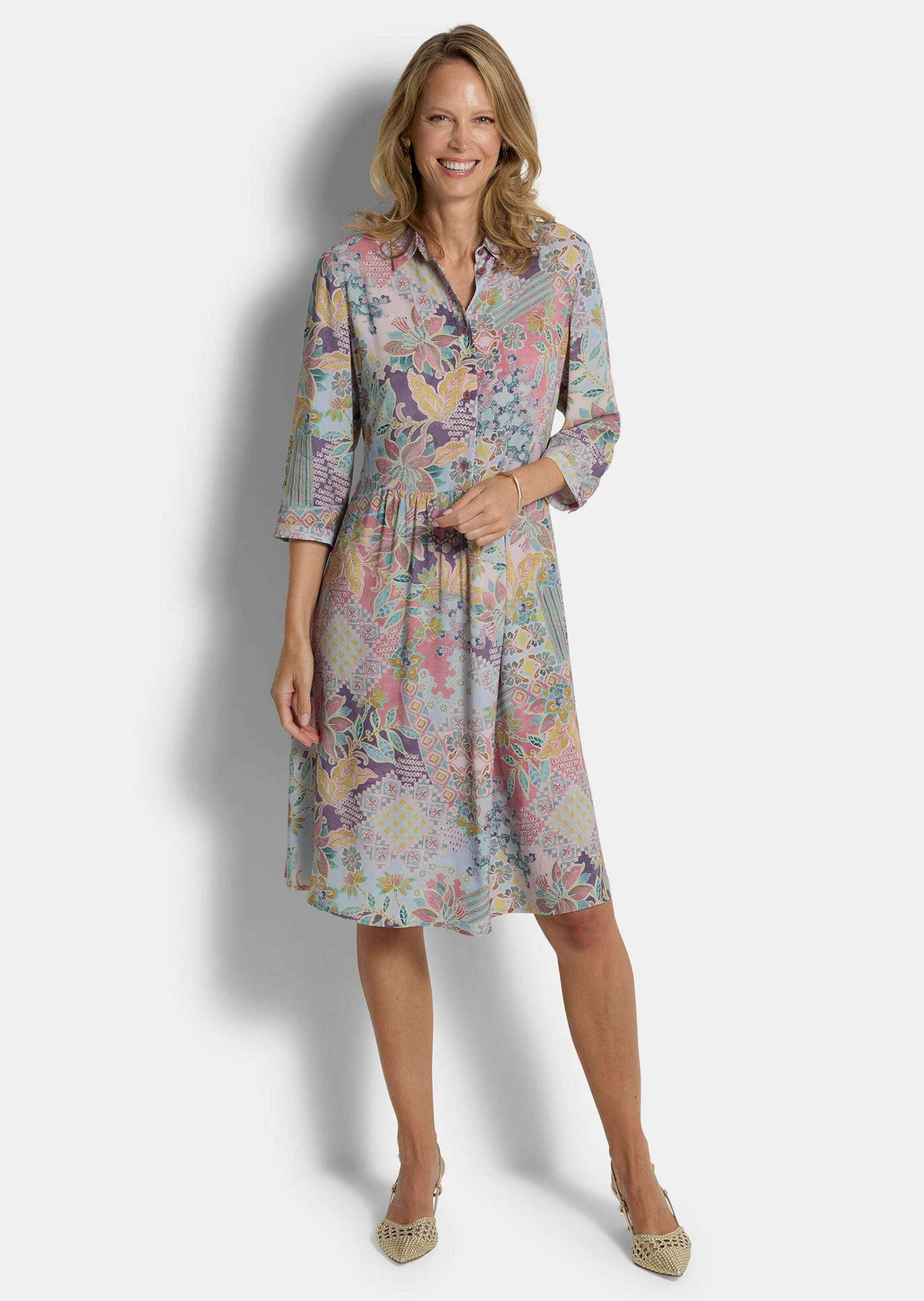 GOLDNER Sommerkleid »Hemdblusenkleid aus reiner Viskose«