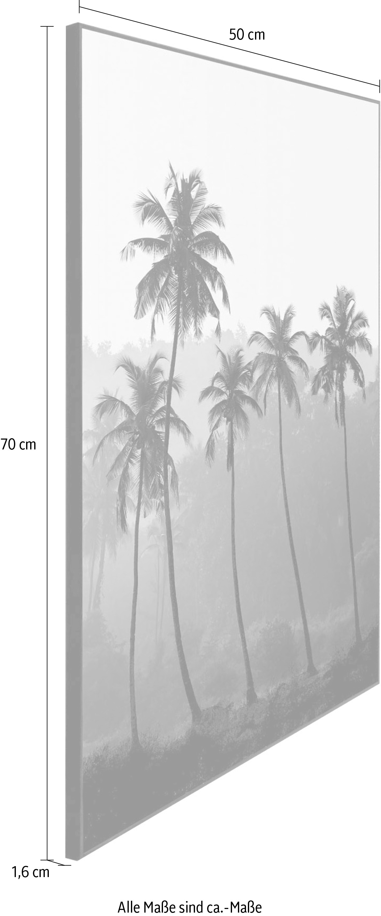 bestellen Black »Slim Palms« High BAUR Frame 50x70 | Wandbild Reinders!