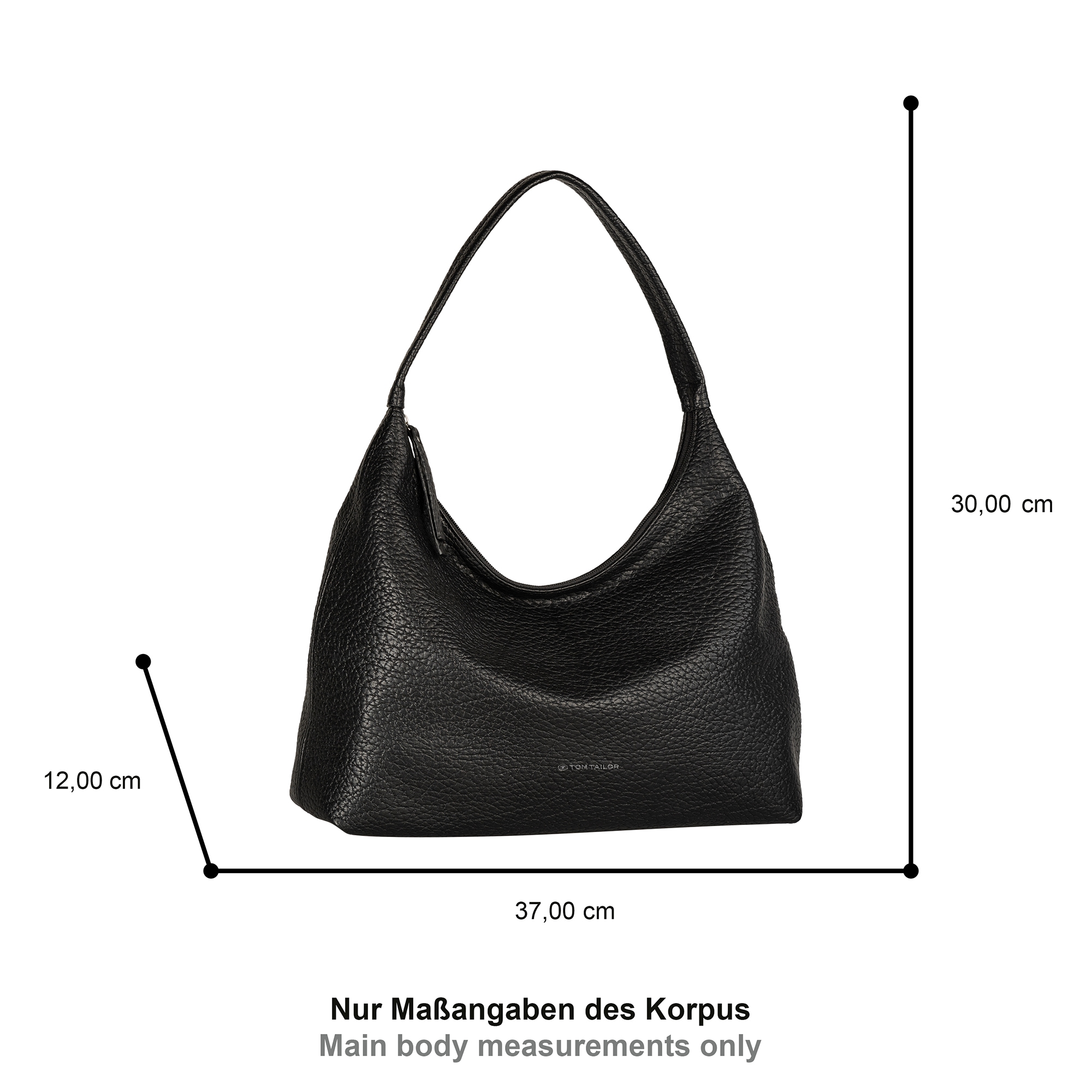 TOM TAILOR Hobo »Evelina«, aus weichem Lederimtitat in lässiger Trapezform mit dekorativen Seiten