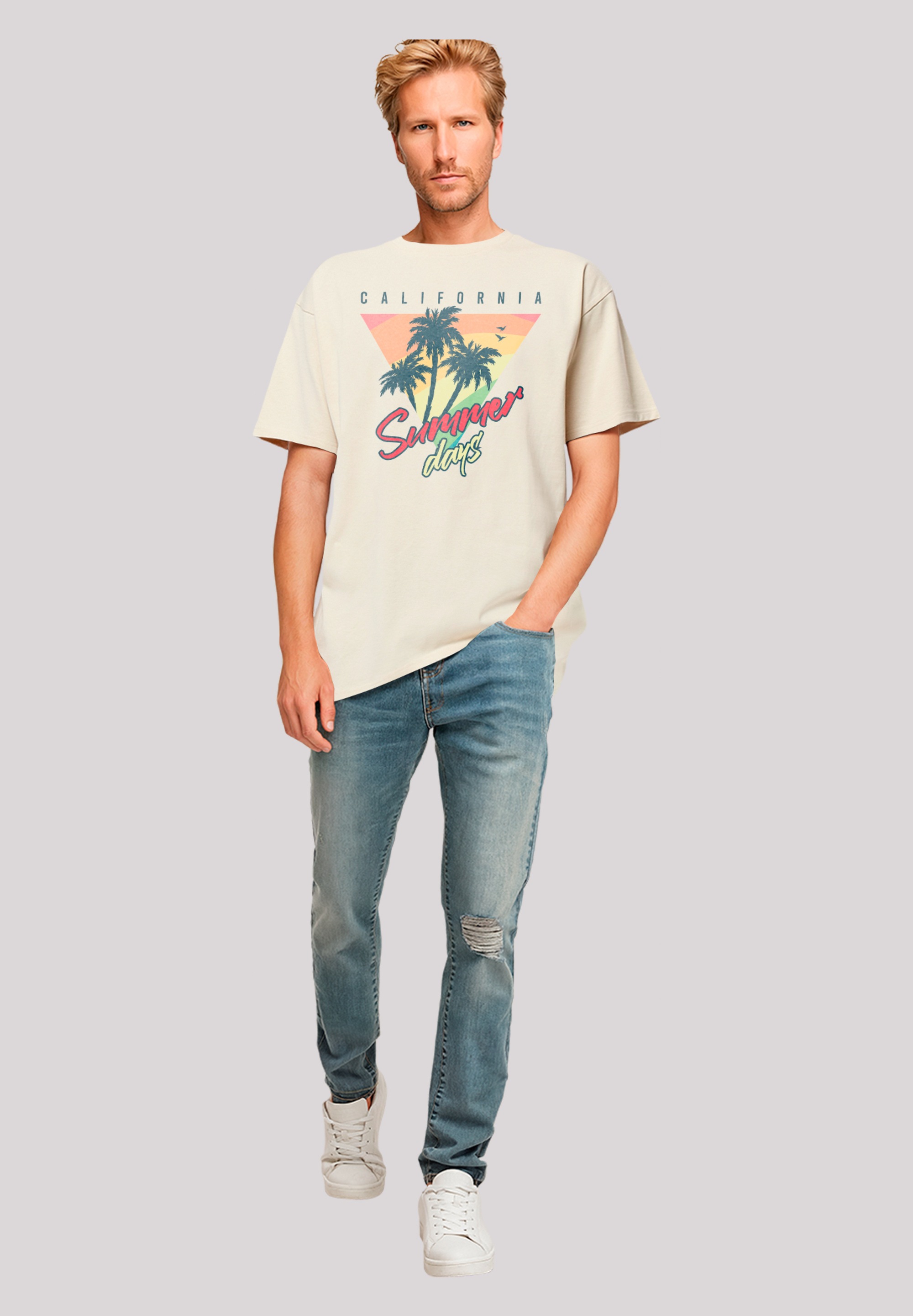 F4NT4STIC T-Shirt »California Palmen Retro«, Premium Qualität