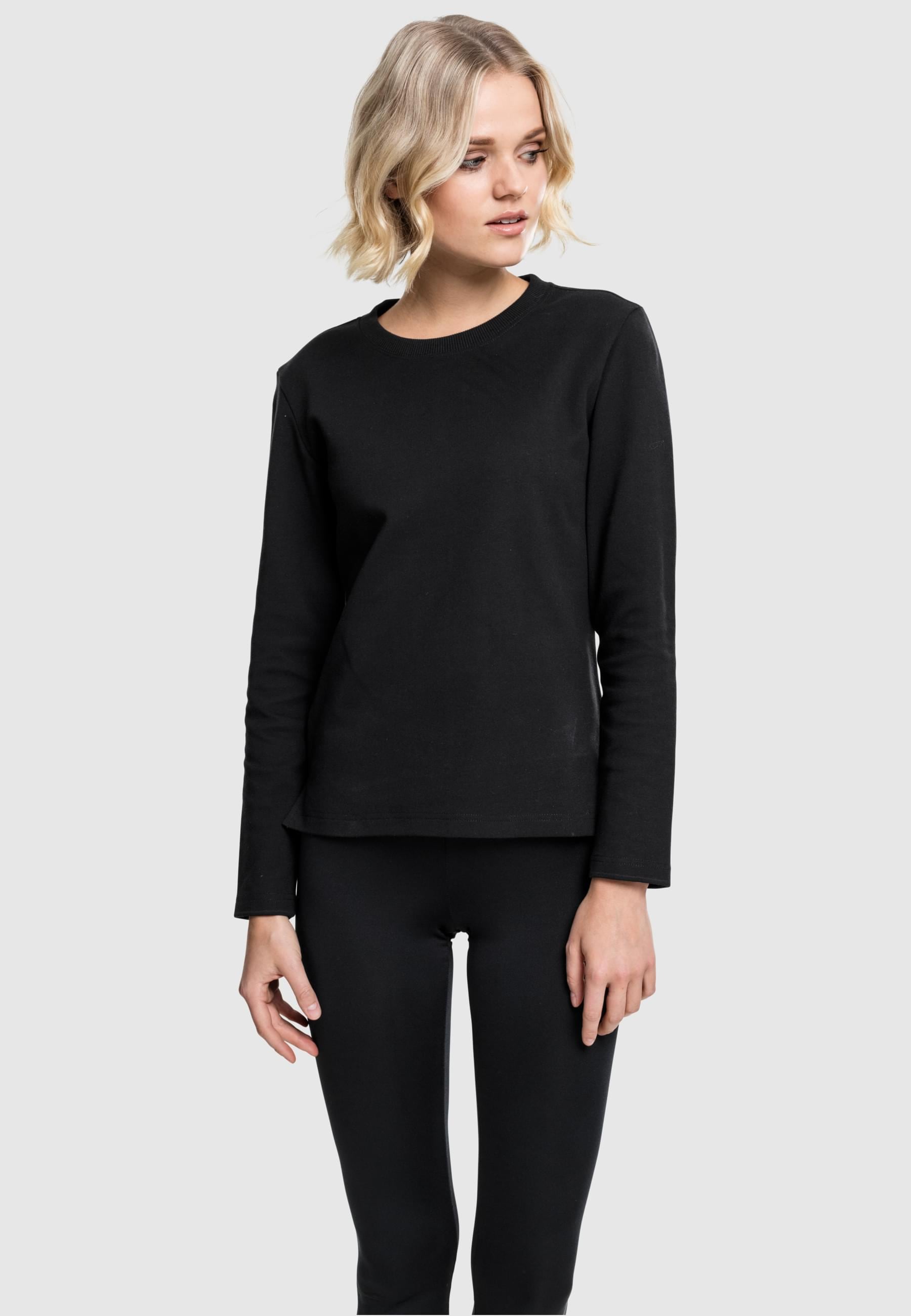 URBAN CLASSICS Sweatshirt »Urban Classics Damen Ladies Athletic Interlock Crewneck«, (1 tlg.)
