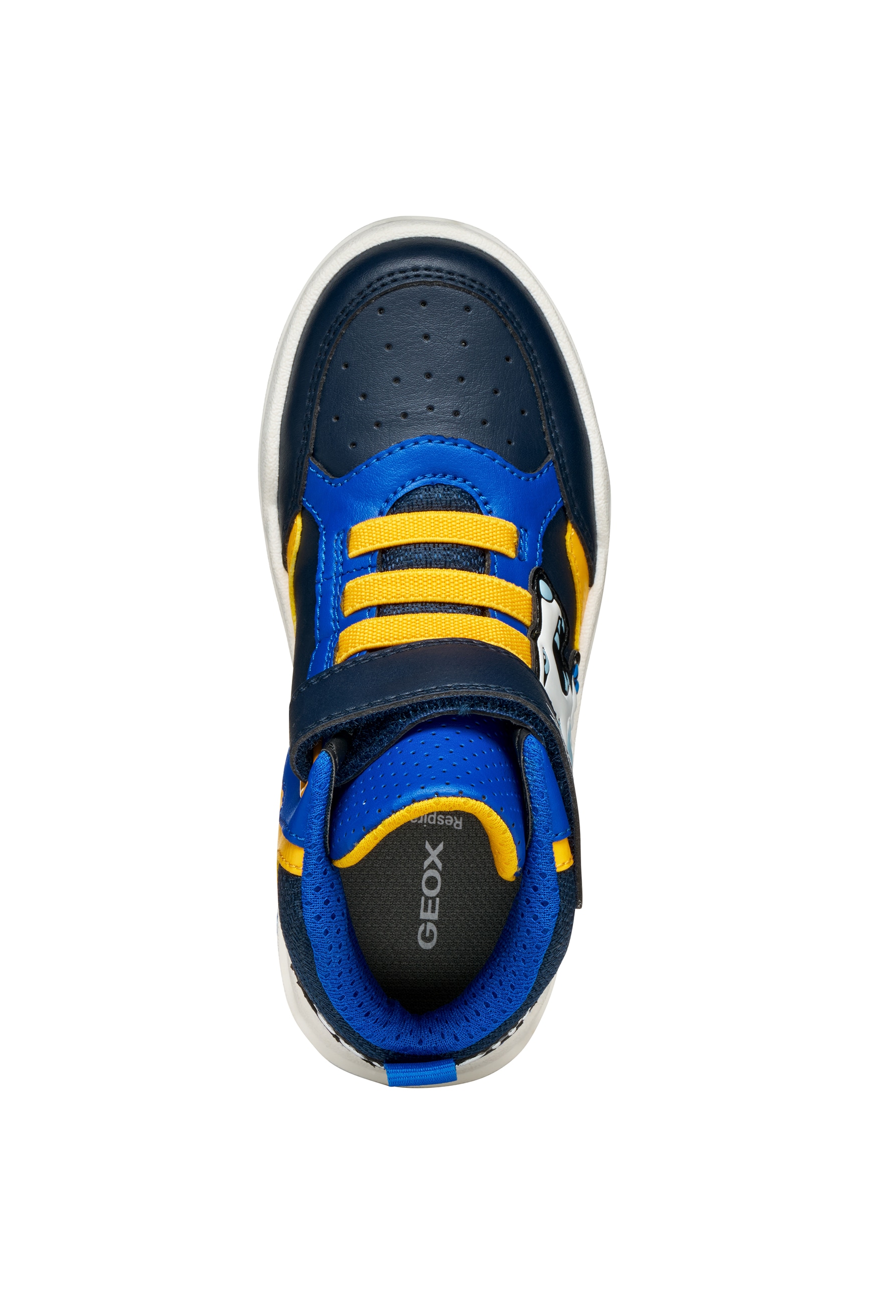 Geox Sneaker »J BUZZERLIGHT BOY Blinkschuh«, Schnürboots mit cooler Blinkfunktion, Größenschablone zum Download