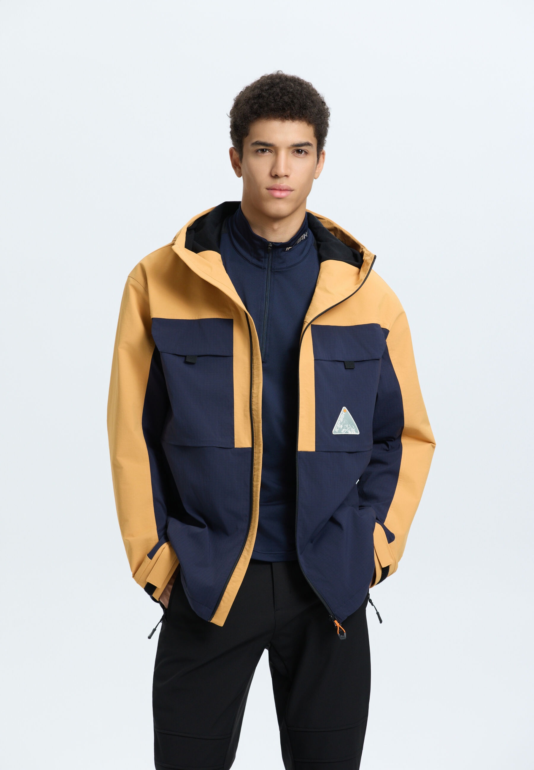 Outdoorjacke ICEPEAK "Icepeak Jacke Ochsenhausen", Herren, Gr. 50, dunkel blau, 95% Polyamid, 5% Elasthan, Jacken Outdoorjacke
