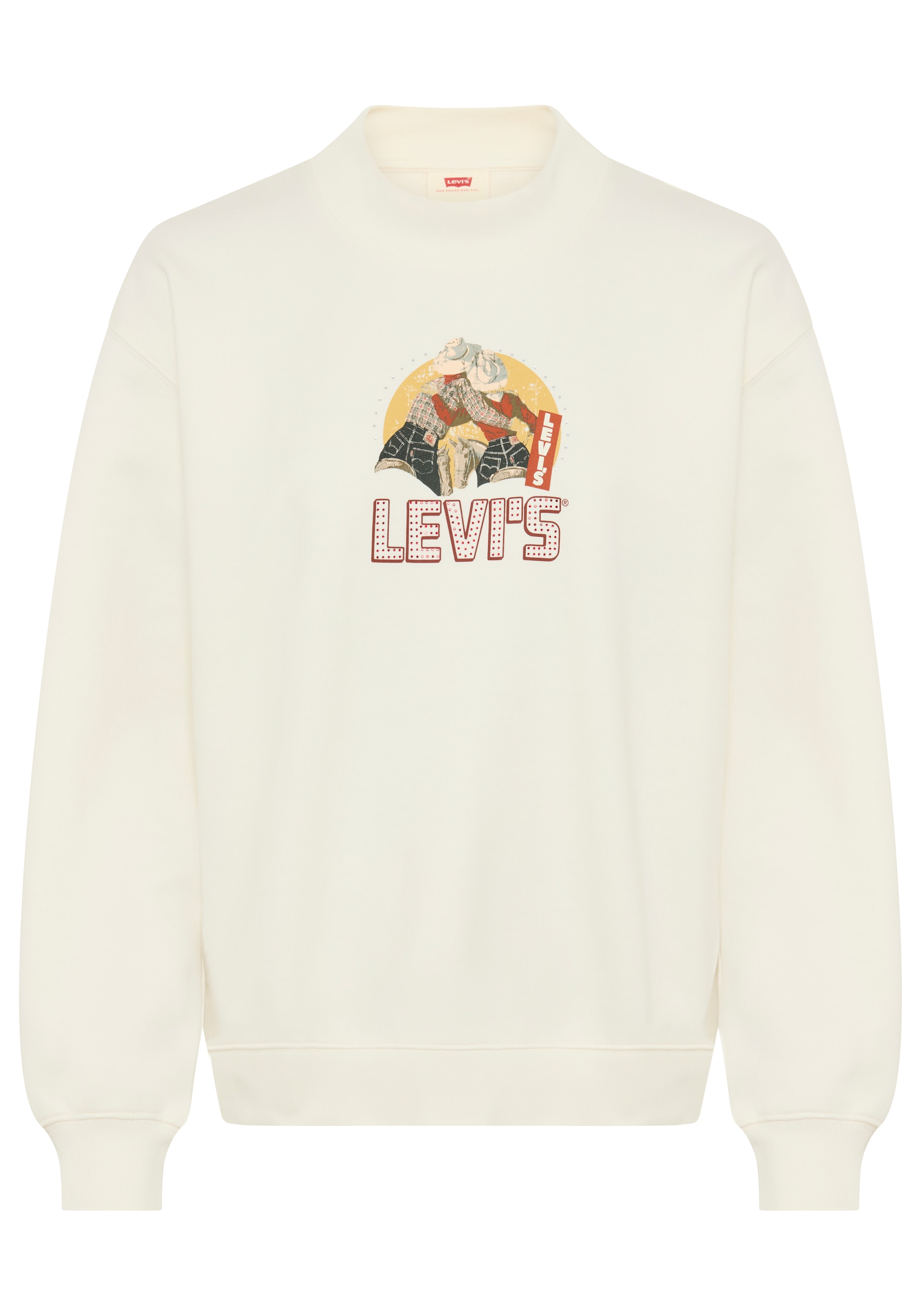 Levi's® Sweater »GR COLLINS MOCKNE«, mit Frontprint und Glitzersteinen
