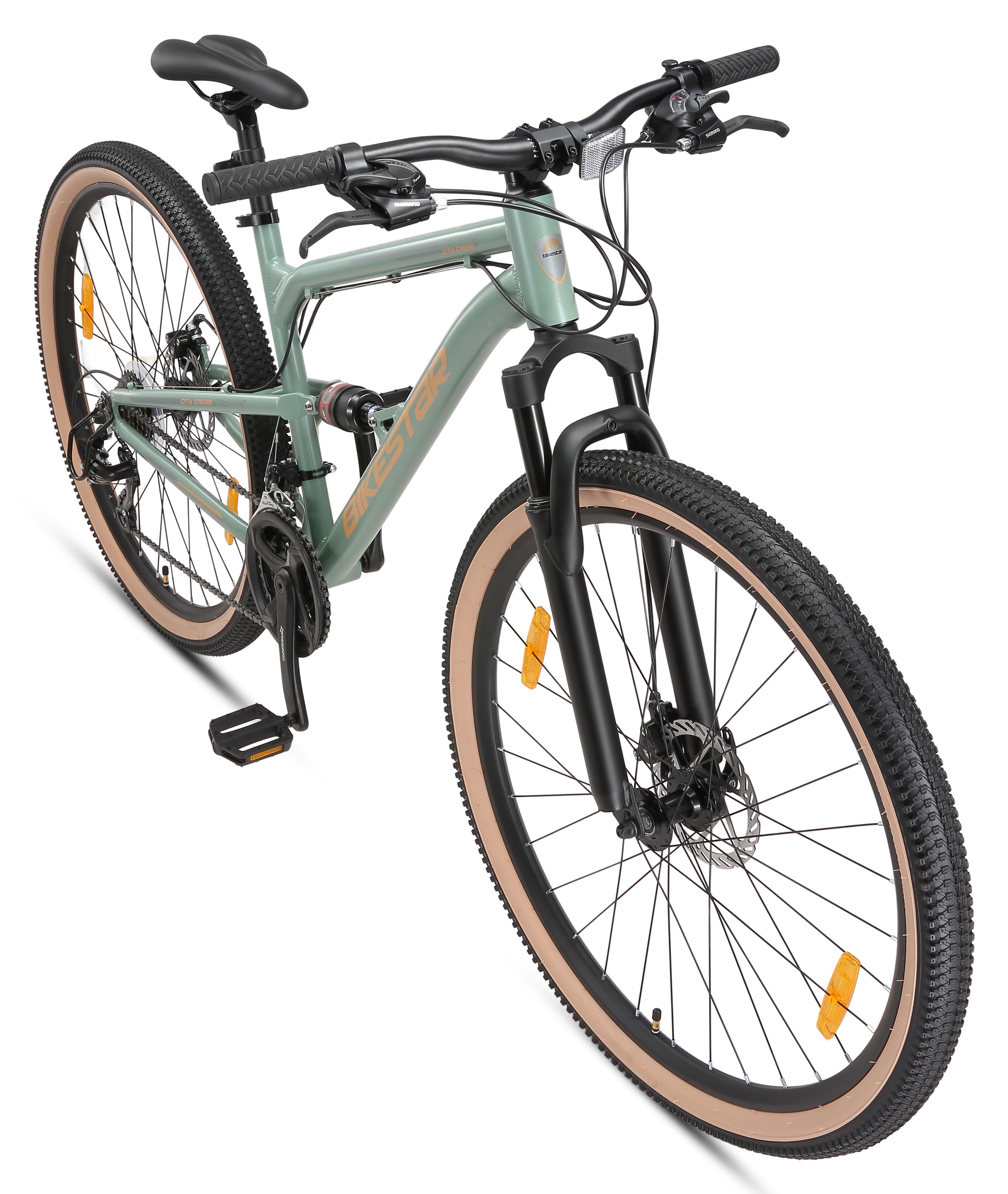 Bikestar Mountainbike 21 Gang Shimano RD-TY300 Schaltwerk Kettenschaltung für Damen und Herren, Kettenschaltung