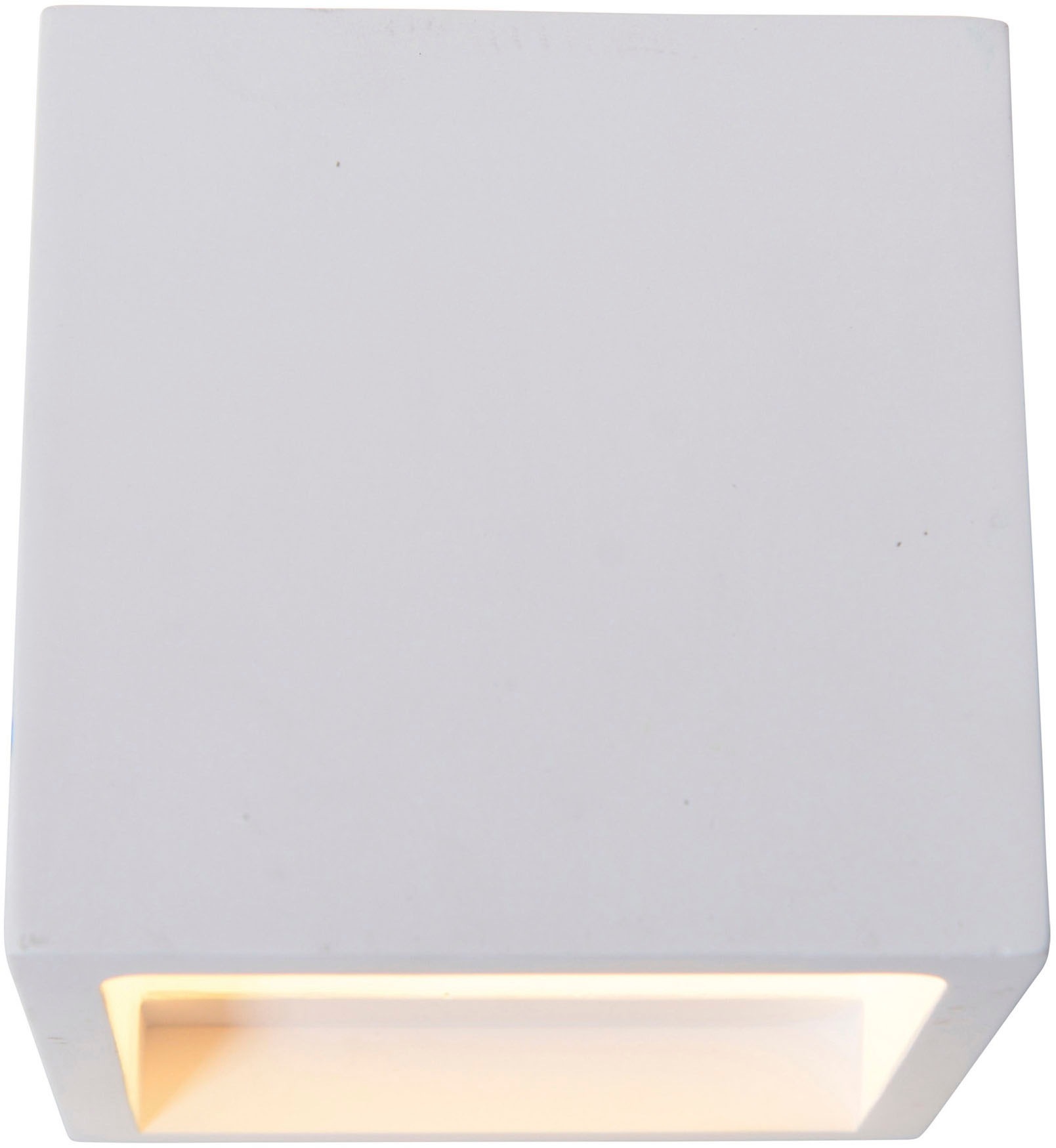 näve LED Wandleuchte »Wanna«, 1 flammig, Leuchtmittel LED-Modul | LED fest integriert, incl. 2x 3W Cree xp LED, l: 11,5cm, b: 11,5cm, h: 11,5cm, Gips, weiß