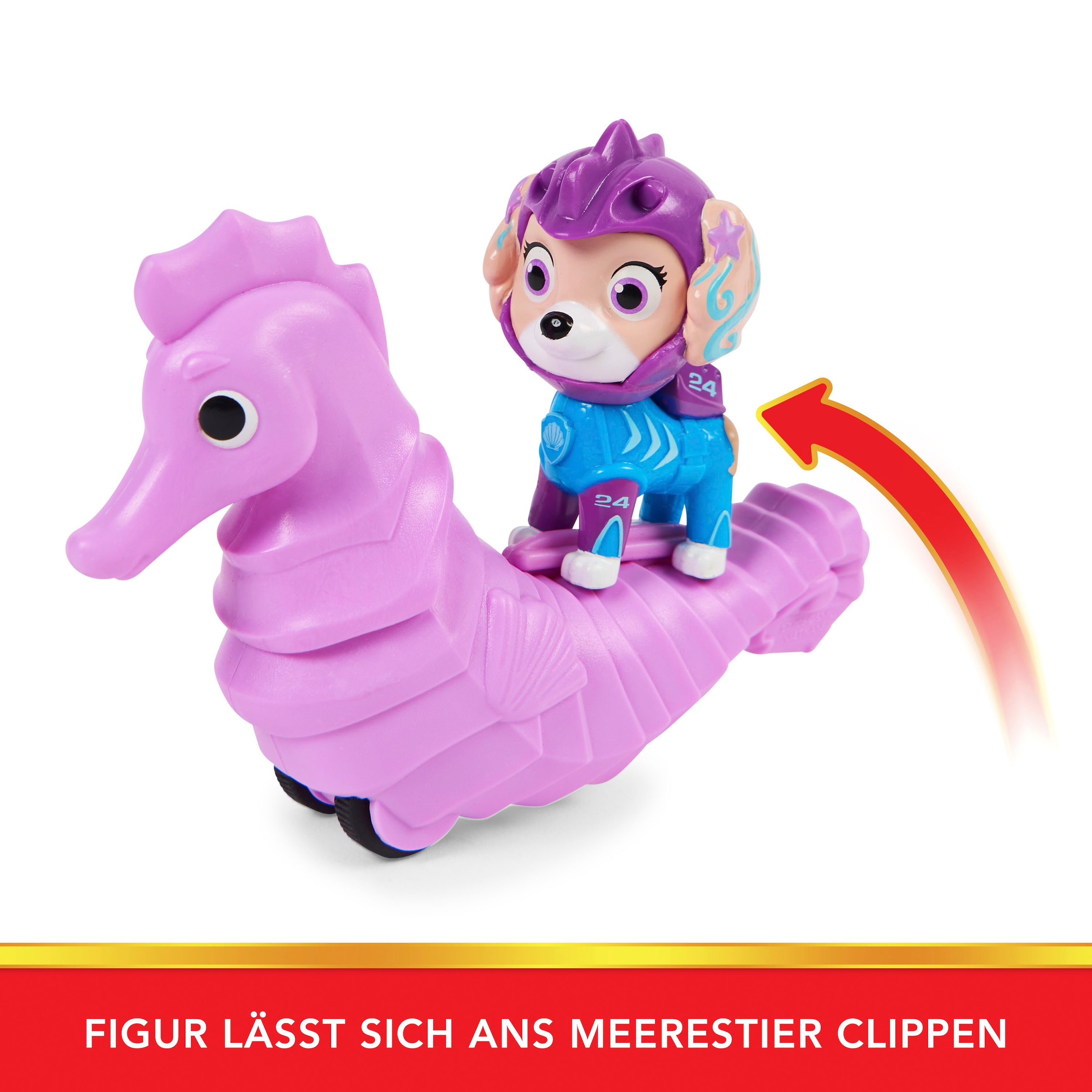 Spin Master Spielfigur »Paw Patrol - Aqua Pups - Hero Pups Solid Coral«, (Set)