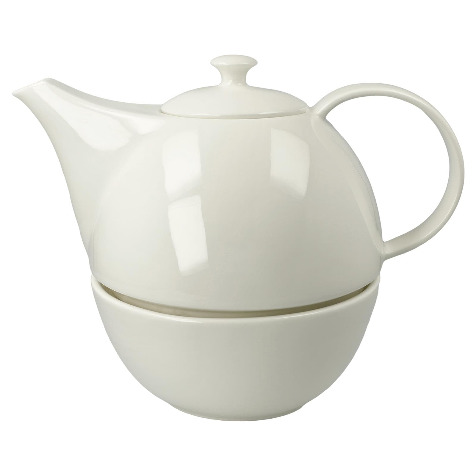 Goebel Teekanne "Teekanne mit Stövchen TableWare 1,2 l weiß" 1 Stk. tlg. Handwäsche wird empfohlen