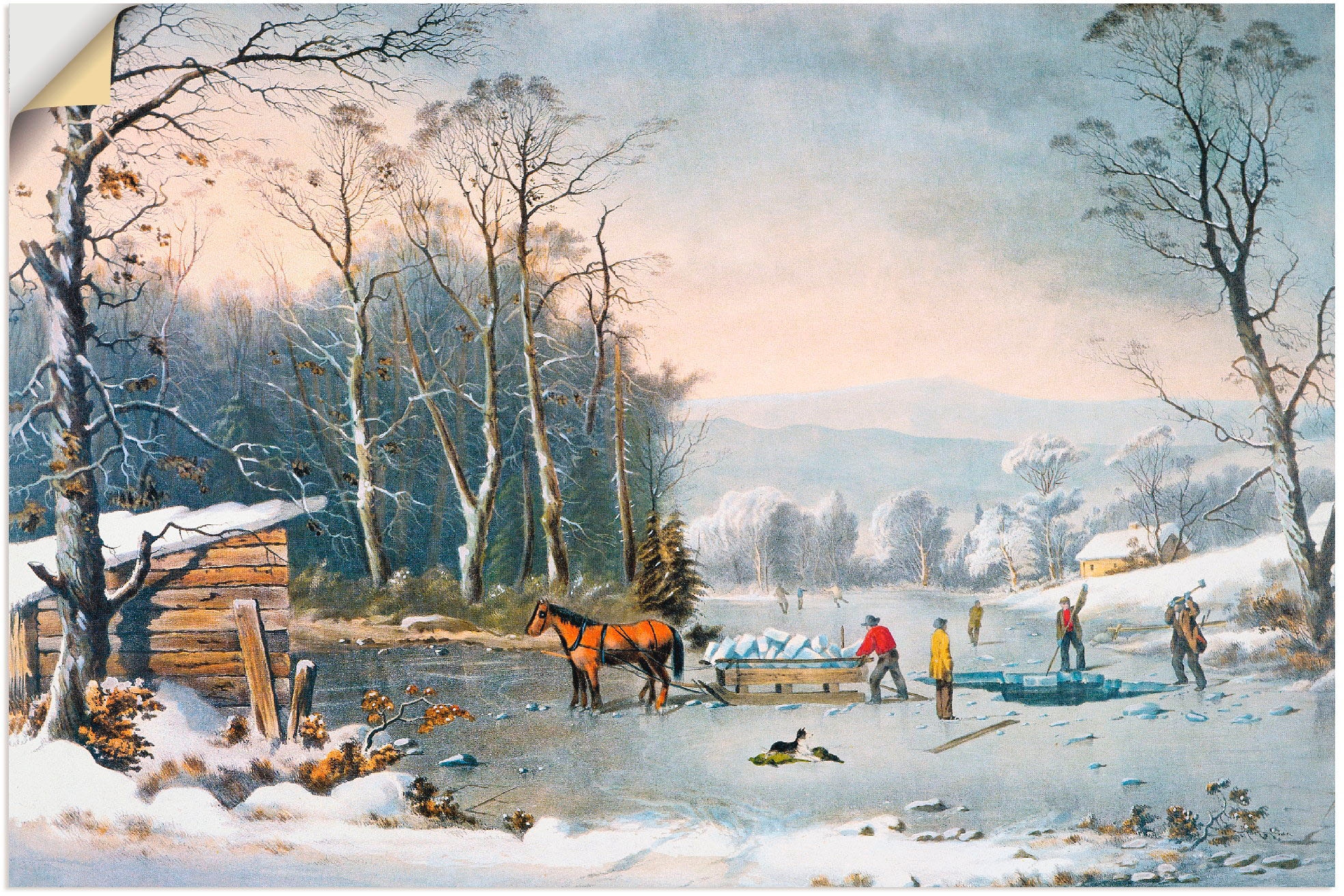Artland Wandbild »Winterlandschaft«, Vier Jahreszeiten, (1 St.), als Leinwandbild, Wandaufkleber oder Poster in versch. Größen