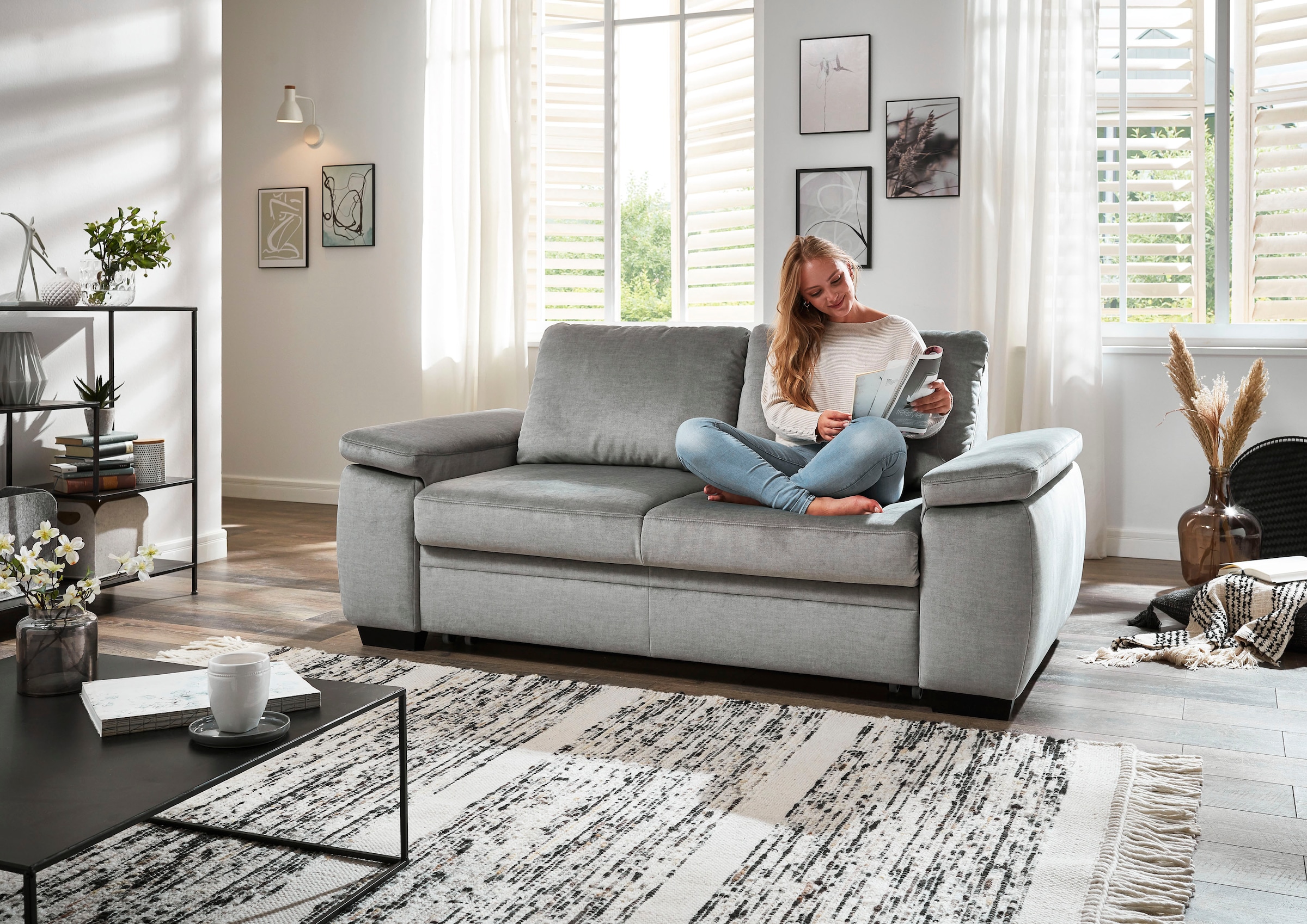 Die PlanBar Schlafsofa »MP-PD19021«, mit Längsschläferfunktion 140x210 cm