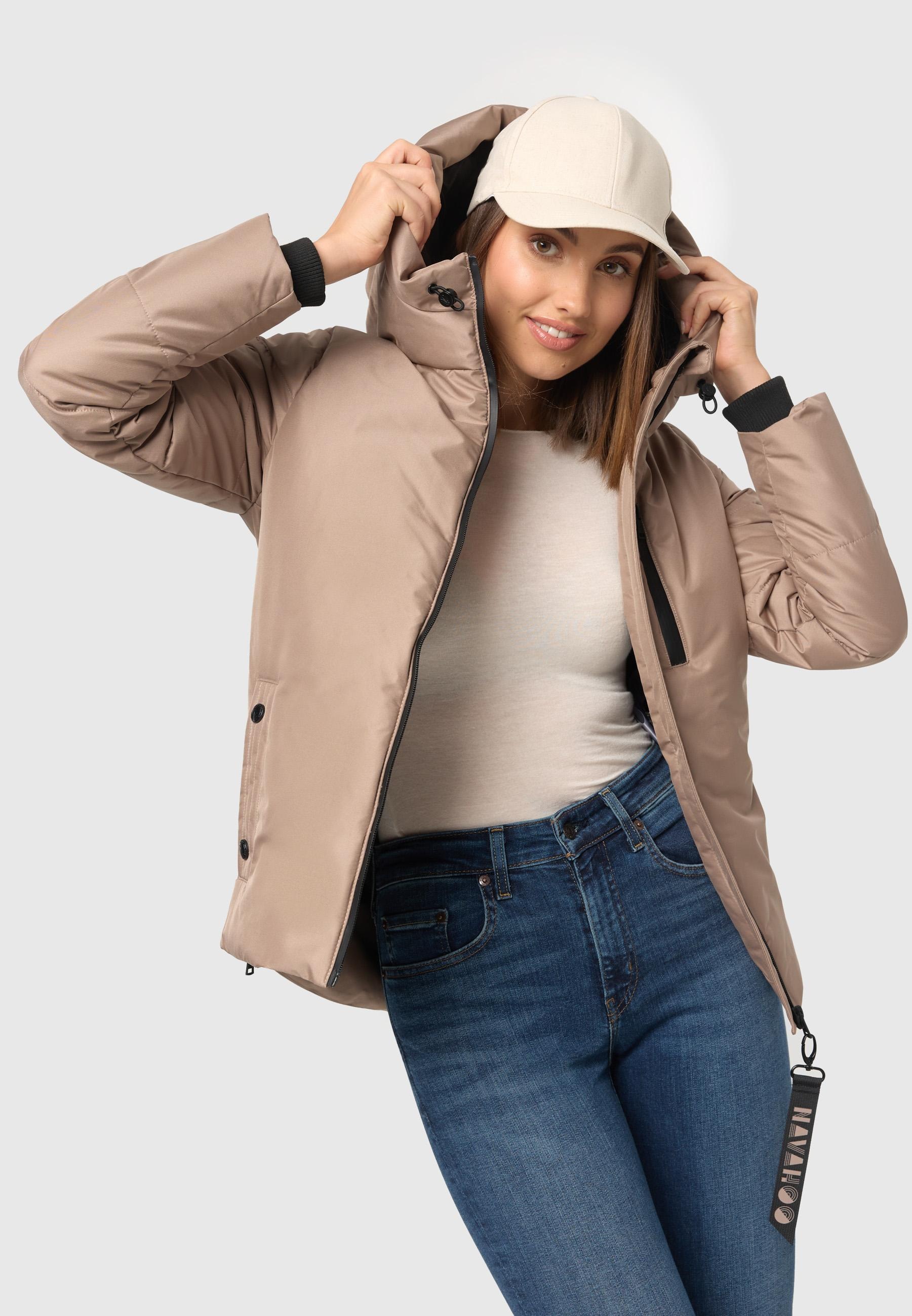 Navahoo Steppjacke »Krümelein«, mit Kapuze, stylische Damen Winterjacke mit dezenter Steppung