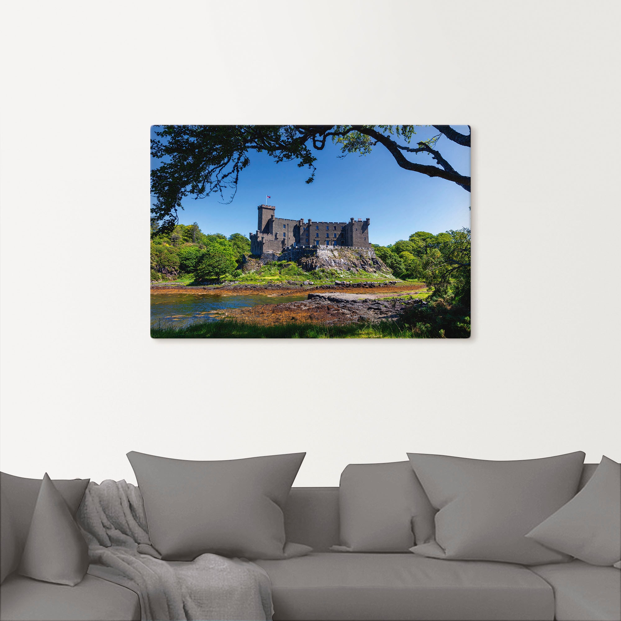 Artland Wandbild »Duvegan Castle Loch Duvegan, Schottland«, Gebäude, (1 St.), als Alubild, Leinwandbild, Wandaufkleber oder Poster in versch. Größen