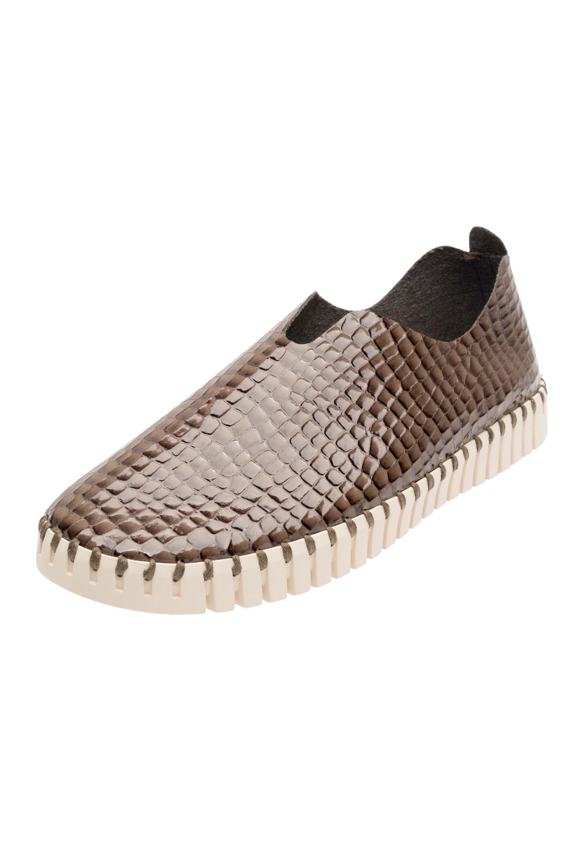 Ilse Jacobsen Slipper »TULIP3031«, Flexible Laufsohle, Naturkautschuk, Kroko-Muster