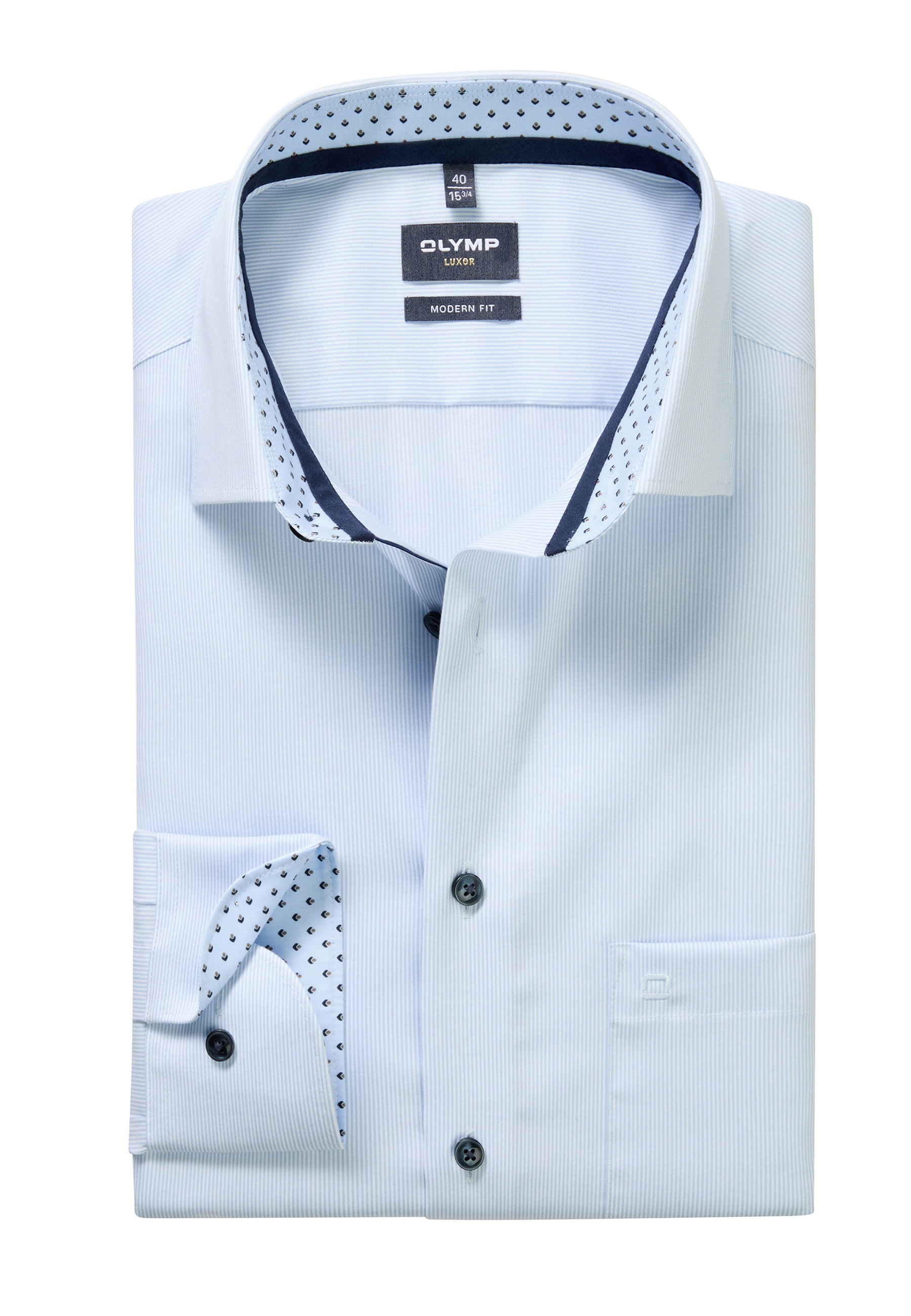 OLYMP Luxor Modern Fit Hemd Blau 41 8