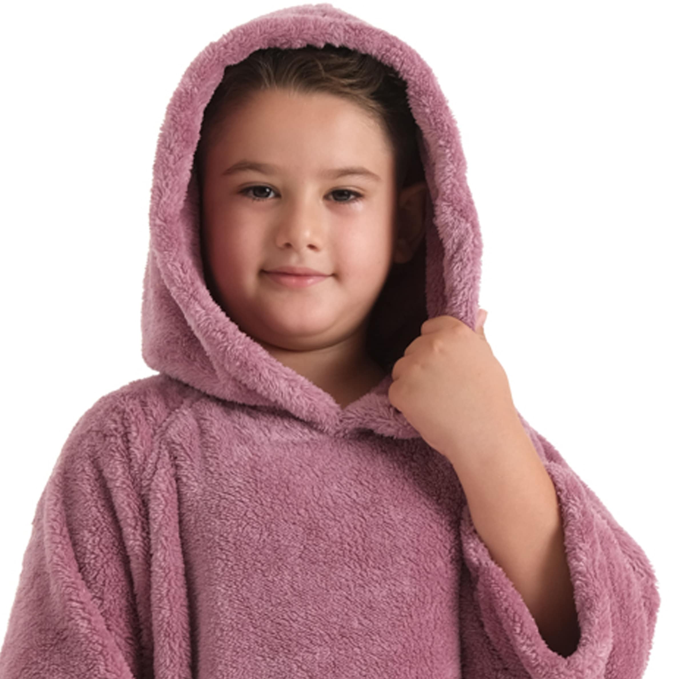 my home Badeponcho »Lillou, für Kinder, ideal für Urlaub oder im Schwimmbad«, (1 St.), weich und kuschelig, Fleece, plüsch, Surfponcho