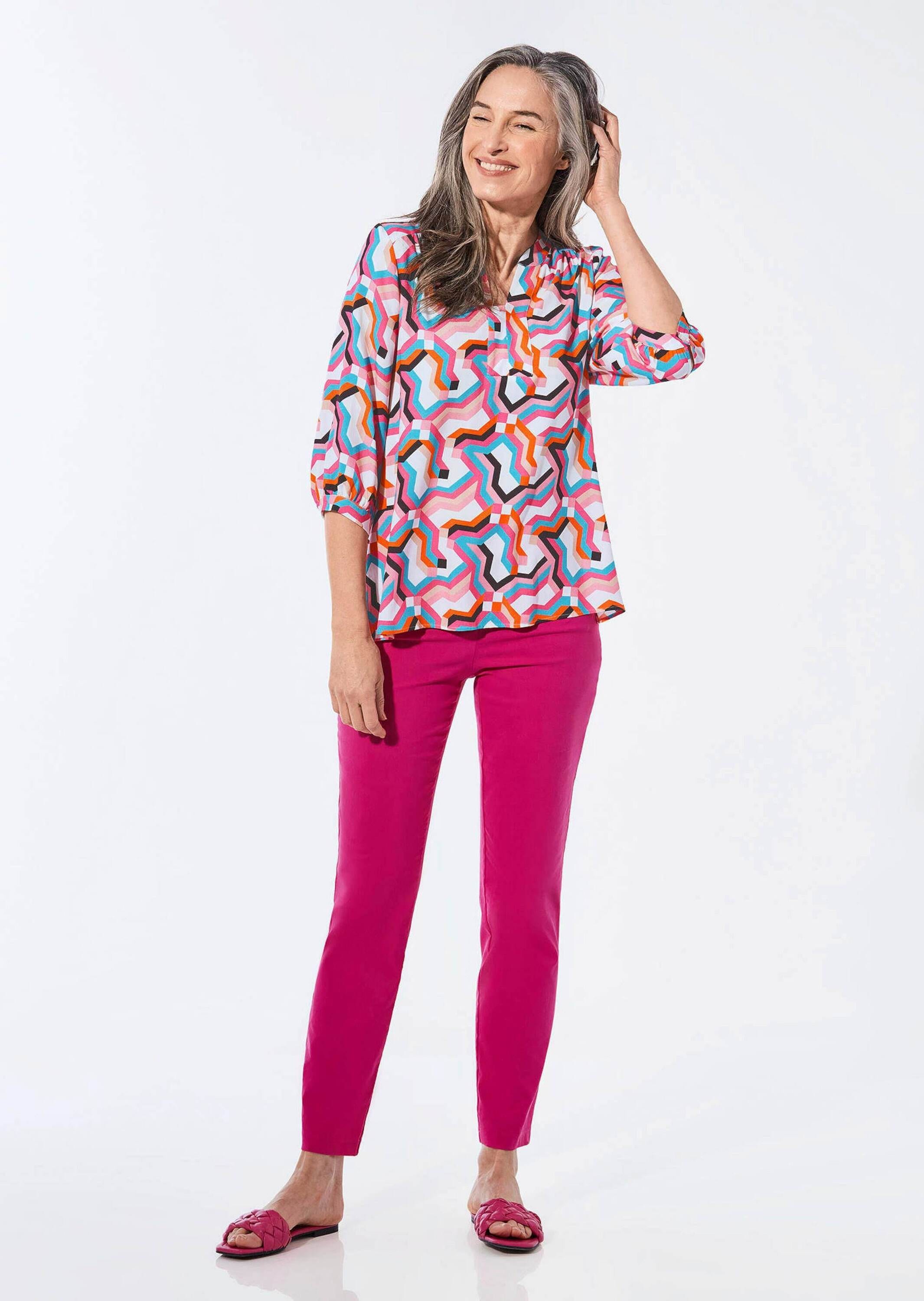 GOLDNER Tunika »Mit Allover-Print in Tunikaform, 3/4-Ärmeln«