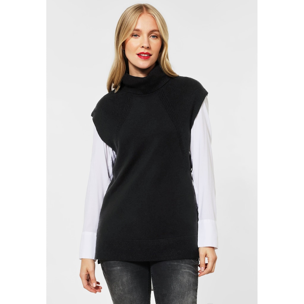 STREET ONE Rollkragenpullover aus softem Materialmix STREET ONE Rollkragenpullover aus softem Materialmix