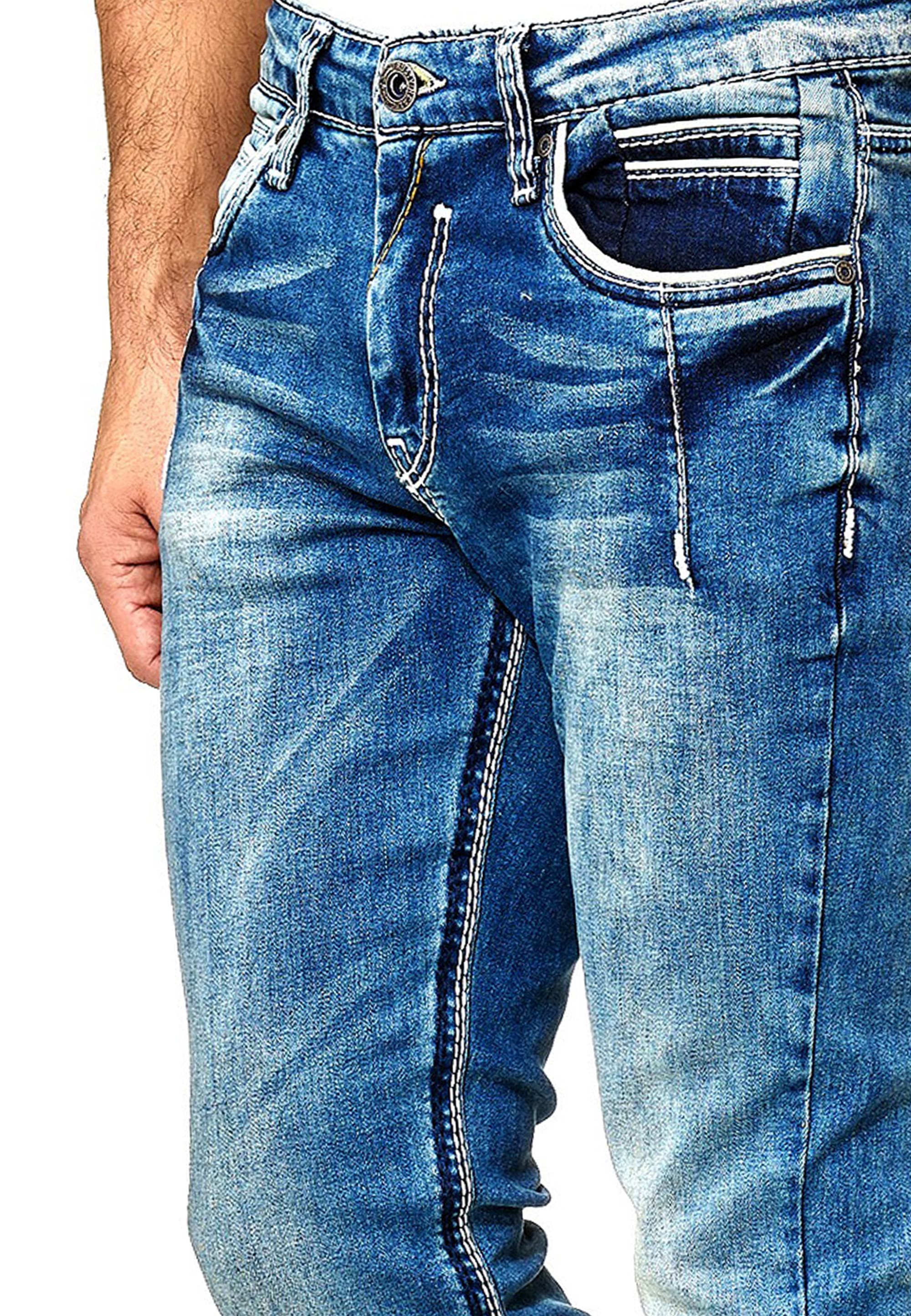 Rusty Neal Straight-Jeans »NEW YORK 29«, im modernen Used-Look