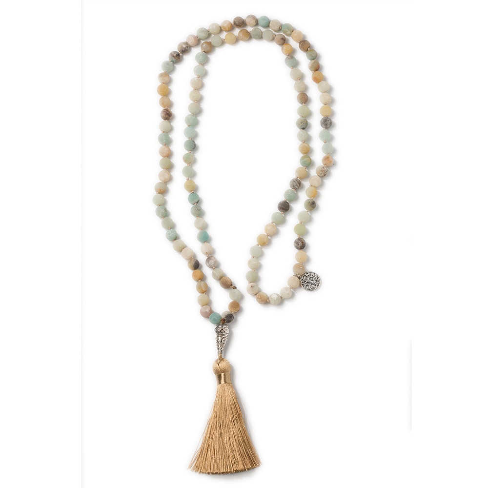 Firetti Kette mit Anhänger »Schmuck Geschenk Kupfer Halsschmuck Halskette Baum des Lebens Quaste« Made in Germany - mit Amazonit