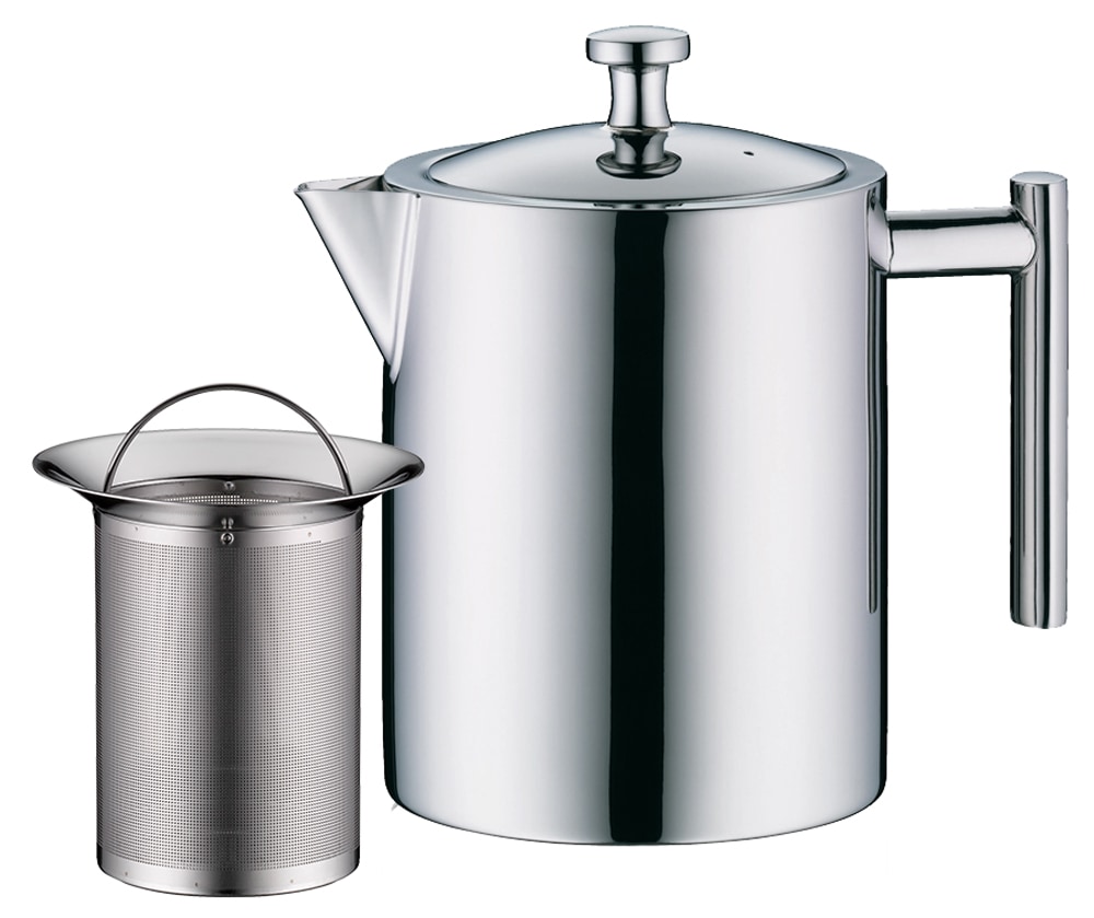 Alfi Teekanne »DAN TEA, mit Hartglaseinsatz«, 1,4 l, (1 St.), intergrierter Teefilter für losen Tee, festsitzender Deckel