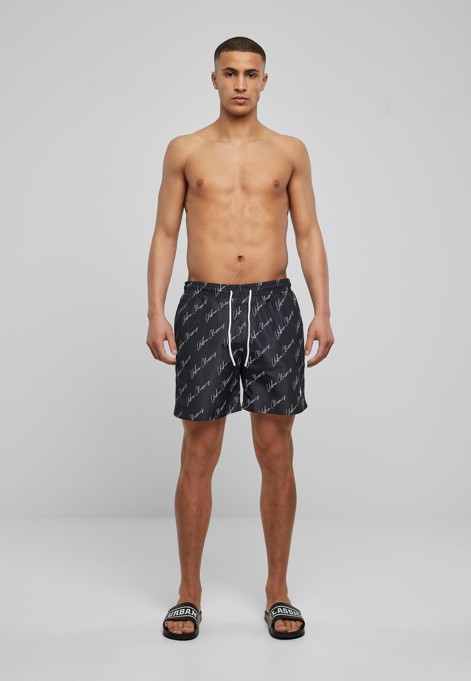 URBAN CLASSICS Badeshorts »Urban Classics Herren Pattern Swim Shorts«