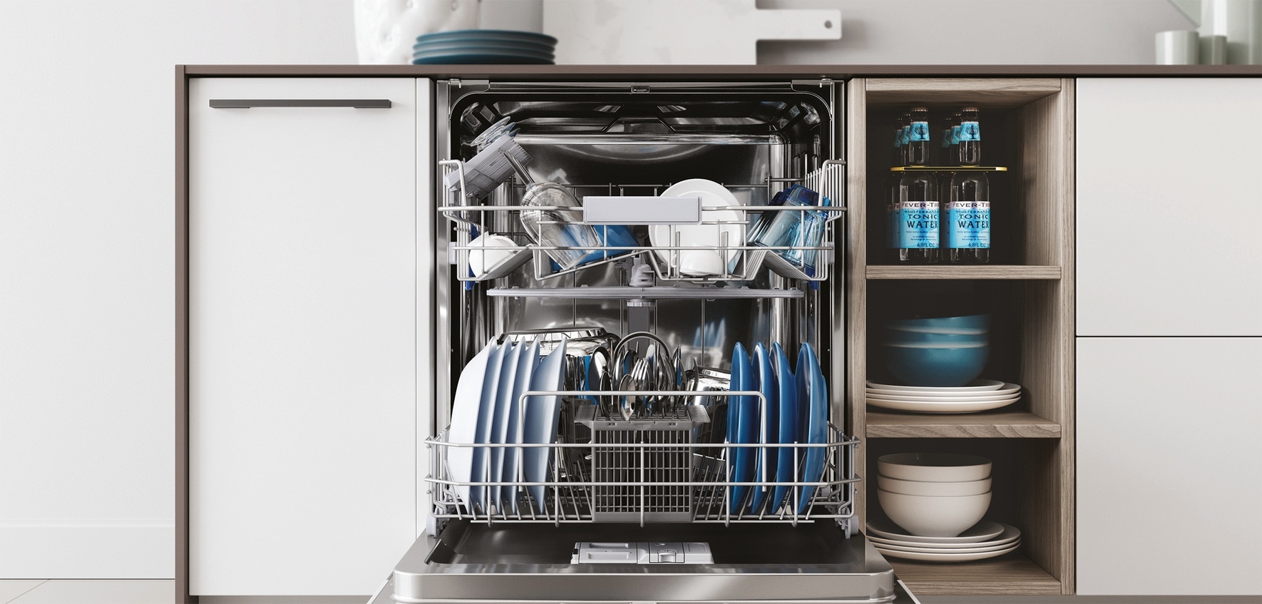 Privileg teilintegrierbarer Geschirrspüler »RBO 2T131 A F S« 14 tlg. Maßgedecke Fast&Clean 28 Min. – das effektive Reinigungsprogramm unter 28 Minuten