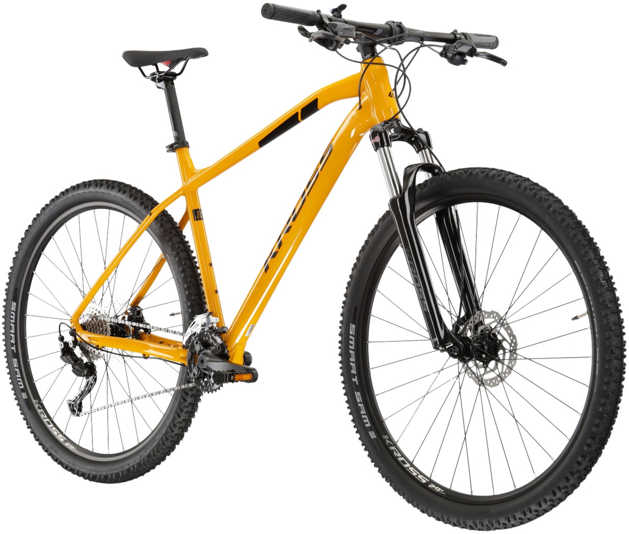 Kross Mountainbike »KROSS MTB Hardtail Level 2.0 29" gelb 18 Gänge«, 18 Gang, Shimano, ALIVIO M3100 Schaltwerk, Kettenschaltung
