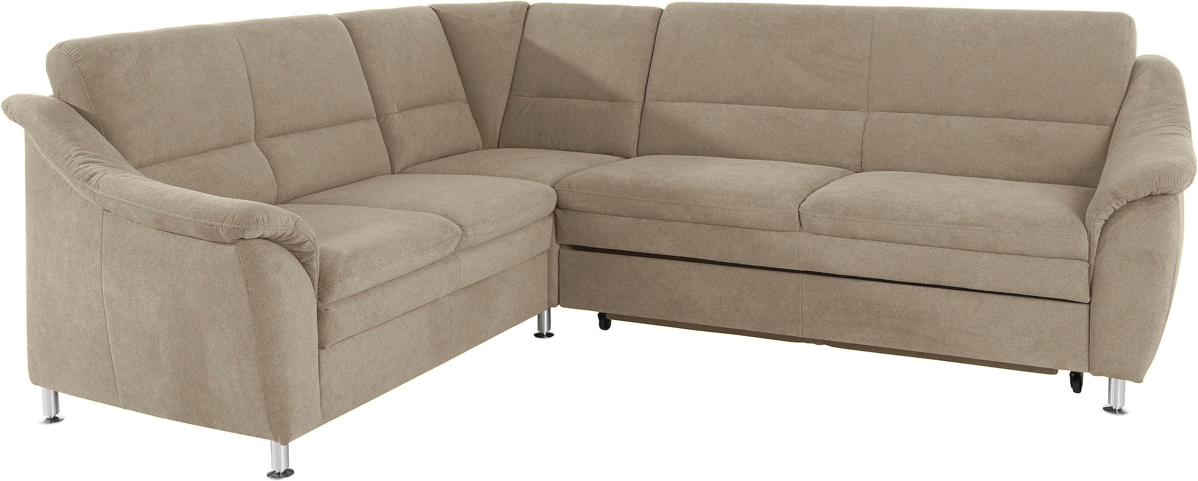 Places of Style Ecksofa "Cardoso L-Form", Federkern, wahlweise mit Bett, Sc günstig online kaufen