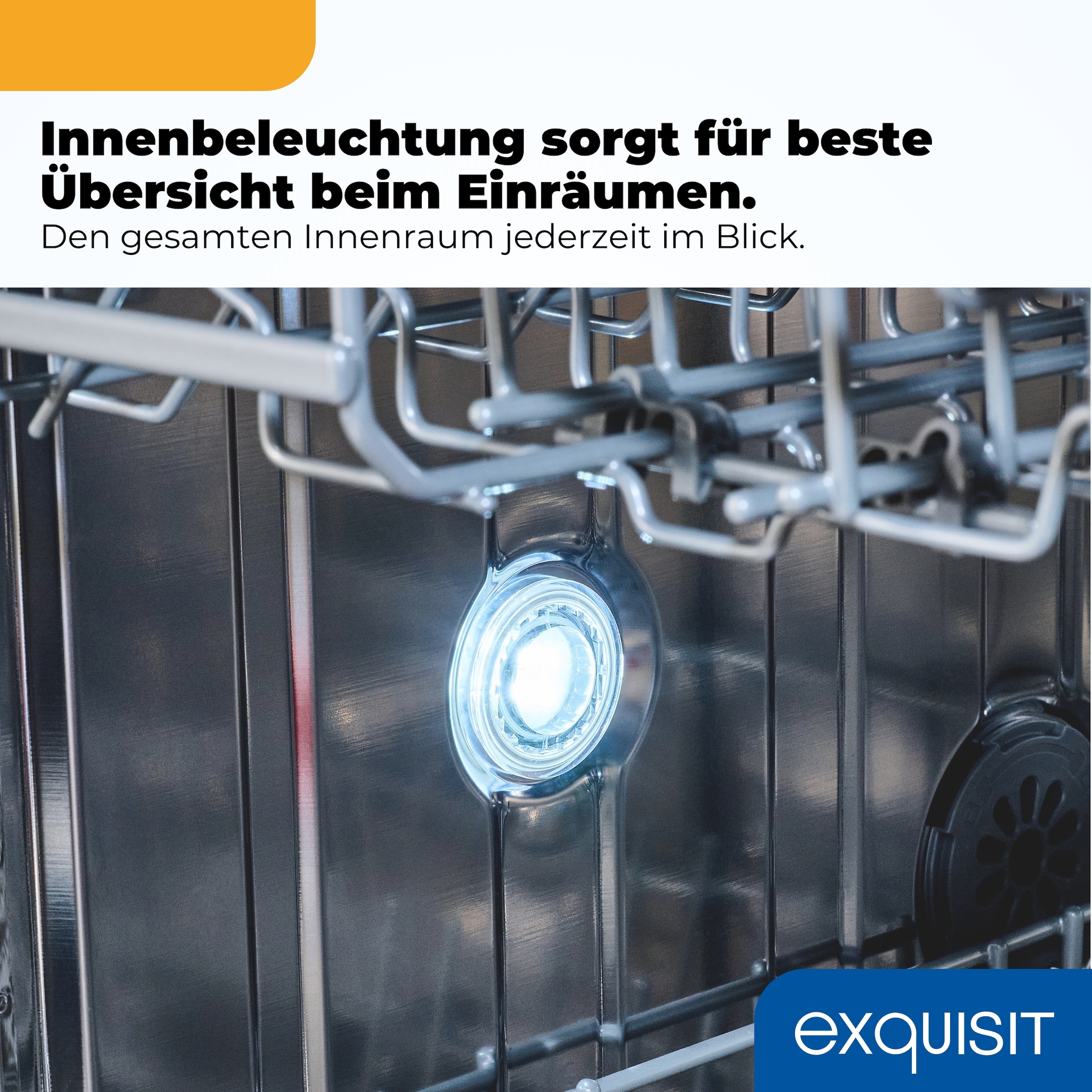 exquisit Standgeschirrspüler 9316 »GSP9316-450C weiss« 10,9 l 16 tlg. Maßgedecke 16 Maßgedecke, 8 Programme, Besteckschublade, Auto Door Open, AquaStop