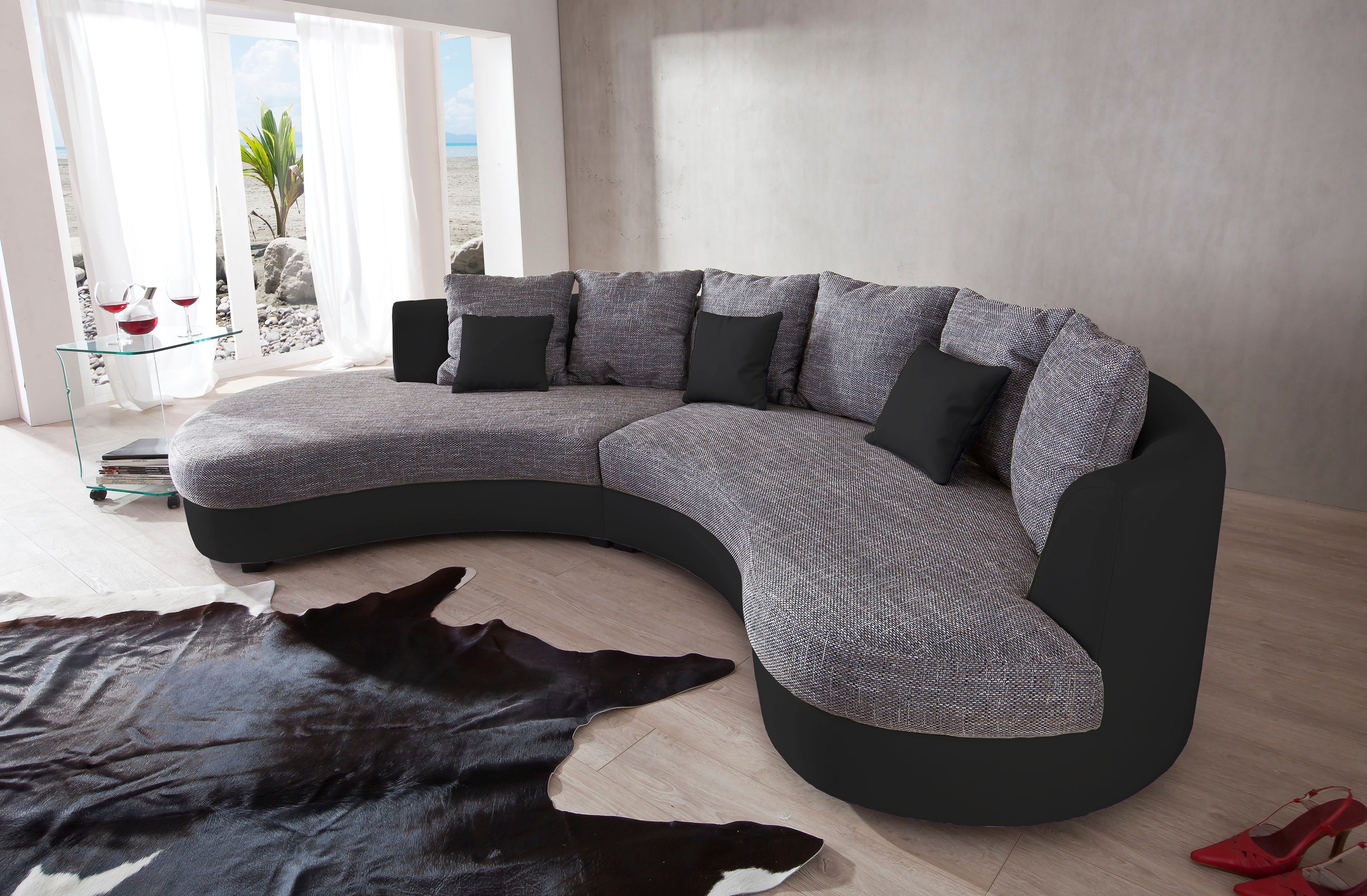 Home affaire Ecksofa "Lazio modern und bequem, schmale Armlehnen, tolle Detailverarbeitung" ergonomische Form