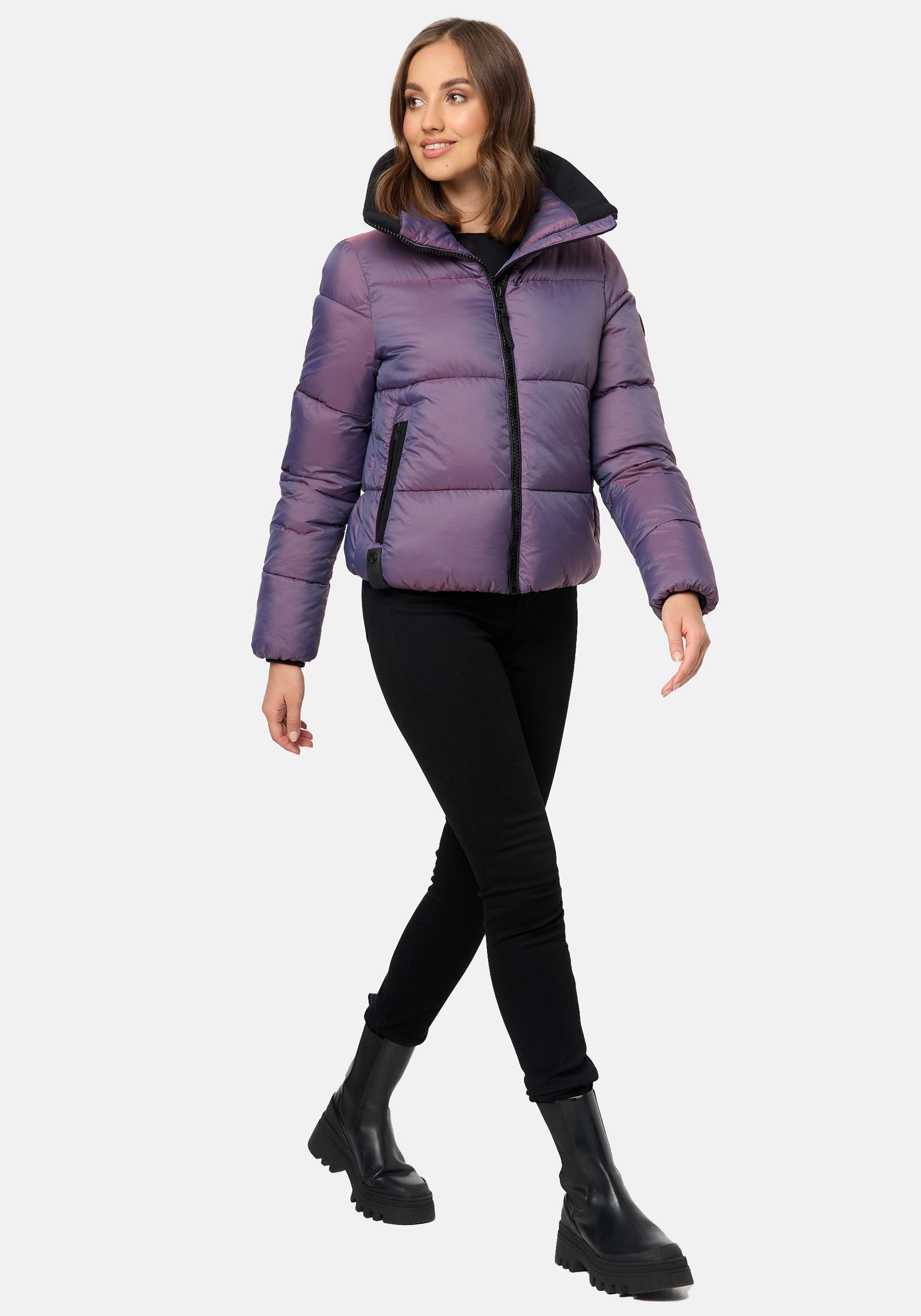 Navahoo Steppjacke »Sternschnüppchen«, ohne Kapuze, Gesteppte Damen  Winterjacke in Chrom-Optik für bestellen | BAUR