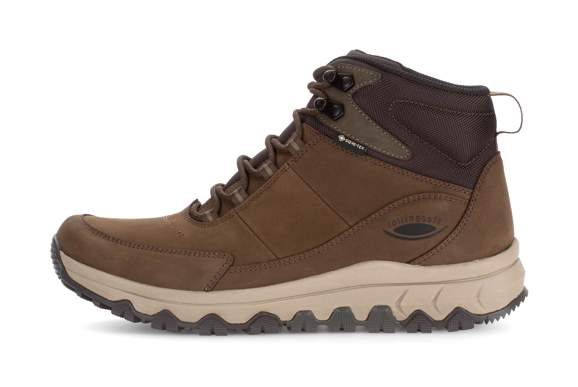 Gabor Rollingsoft Sneaker, Schnürboots, Komfortschuh mit Innenreißverschluss, G-Weite