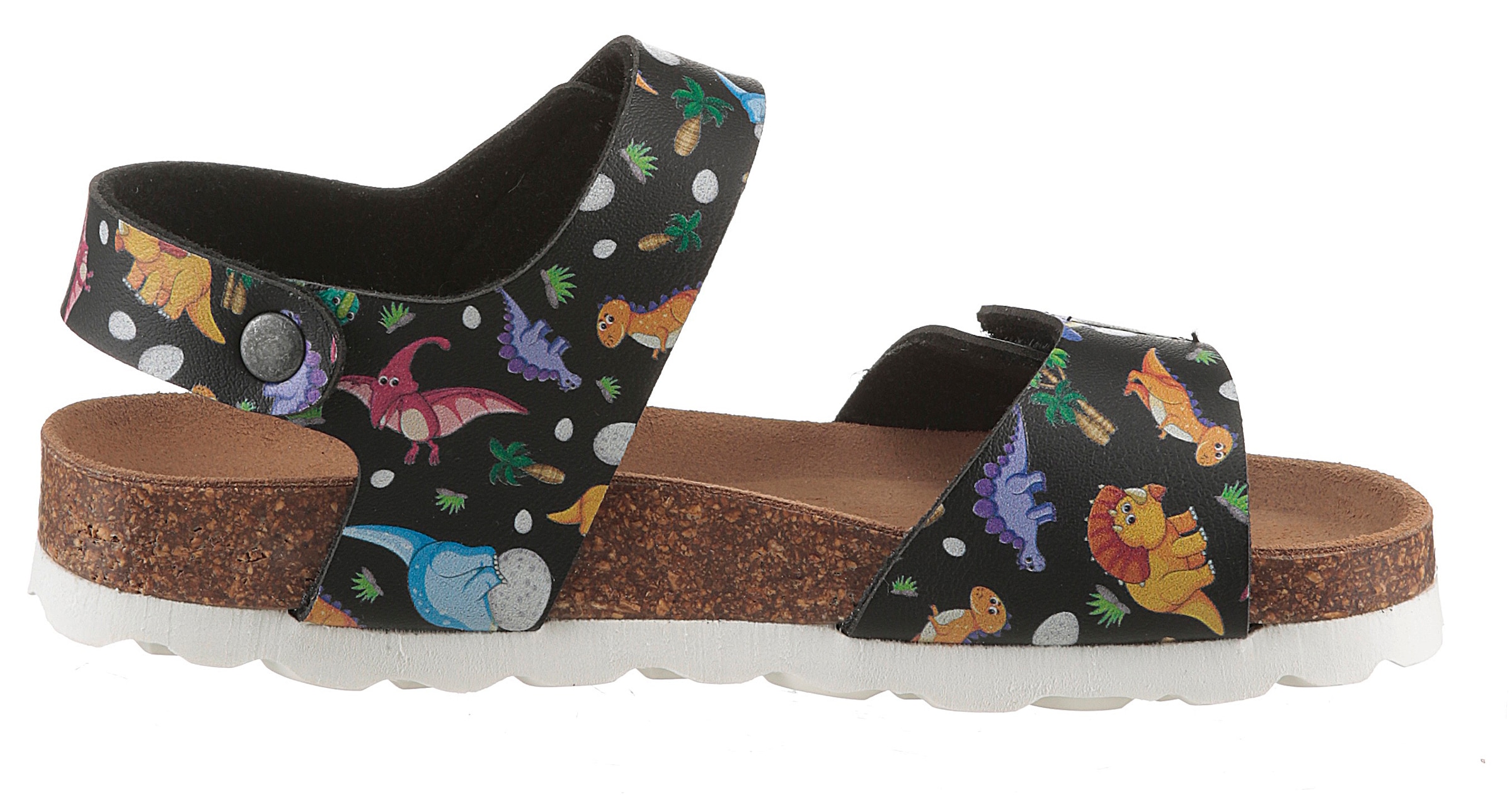 KIDSWORLD Riemchensandale »Dinos«, Klettschuh, Sommerschuh, Urlaubschuh mit Dino-Druck