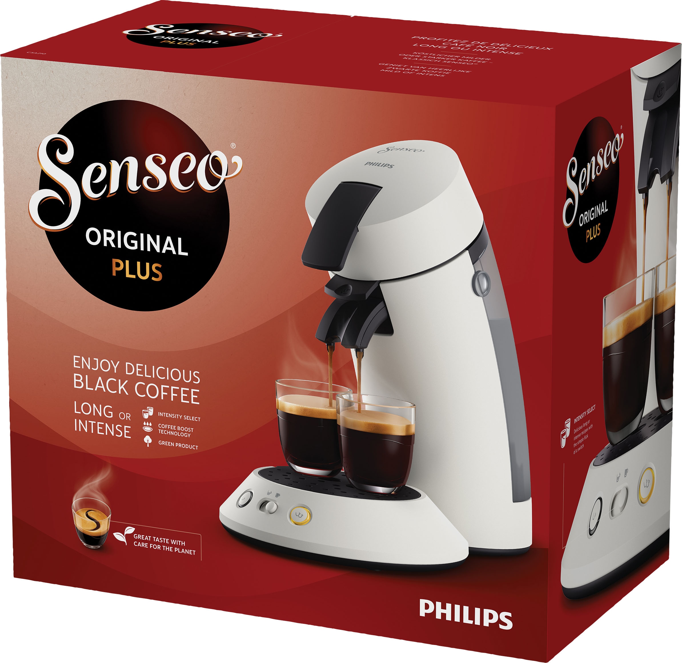 Philips Senseo Kaffeepadmaschine »Original Plus per inkl. Gratis- von | BAUR Rechnung 5,- Zugaben UVP CSA210/10«, im Wert