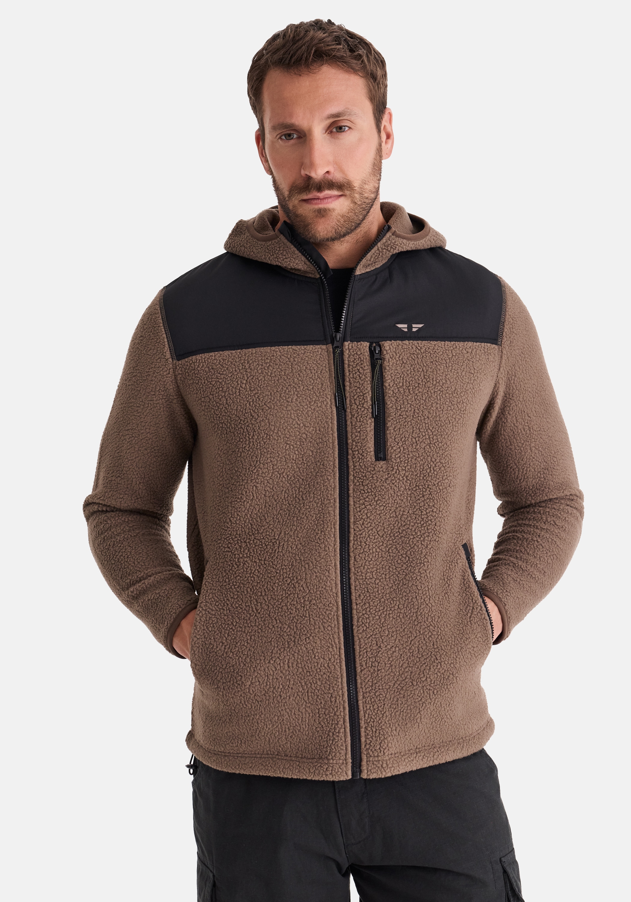 HERO by John Medoox "JEAN Teddyfleecejacke Hoody" Teddyfleecejacke Hoody für Herren