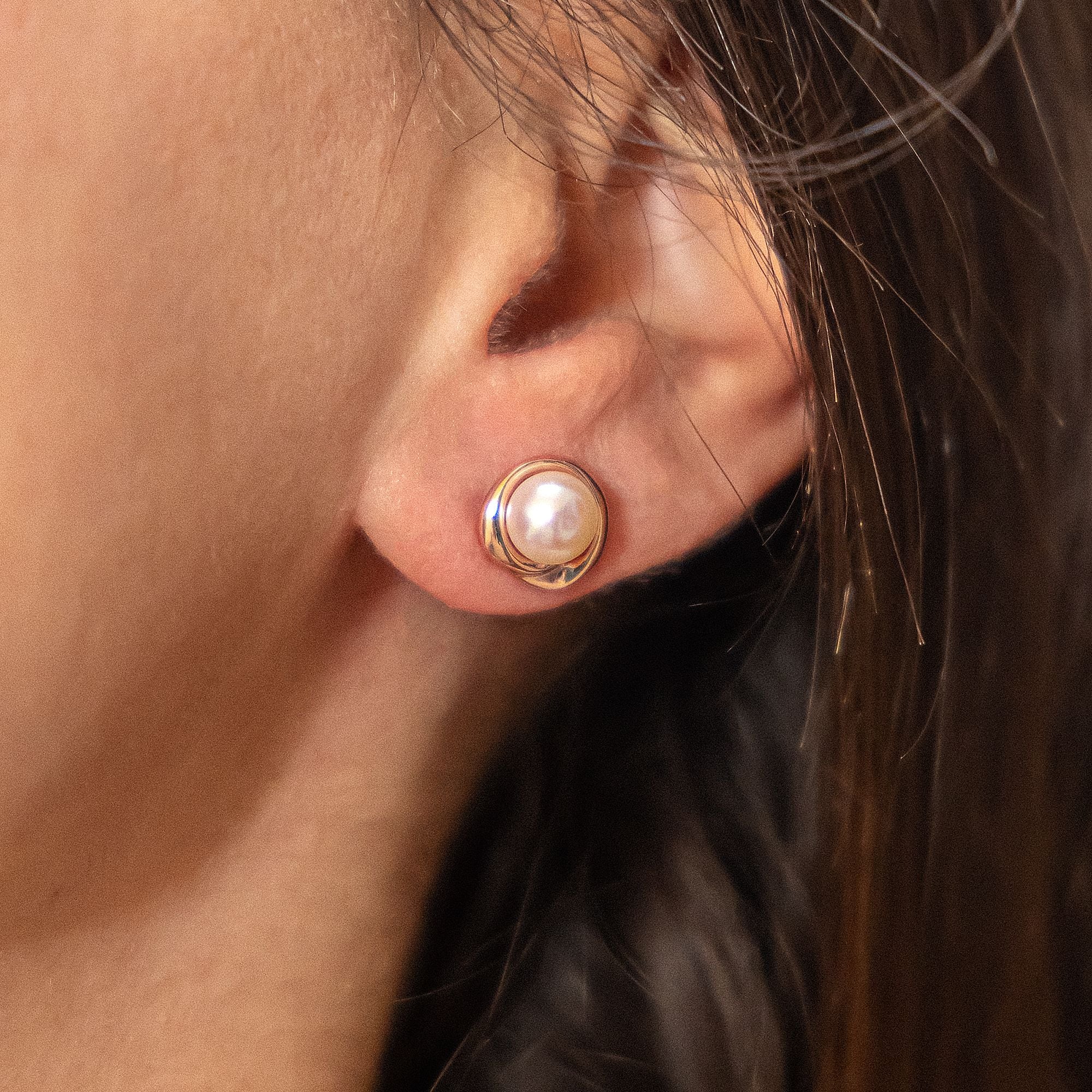 Zeeme Paar Ohrstecker »Silber 925 rosé-vergoldet mit weißer Perle 6mm«